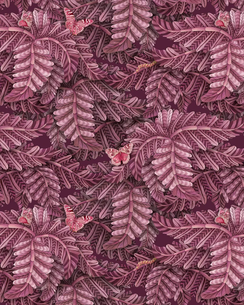 Cole & Son Acacia Canopy in Plum (129/4016.CS.0)