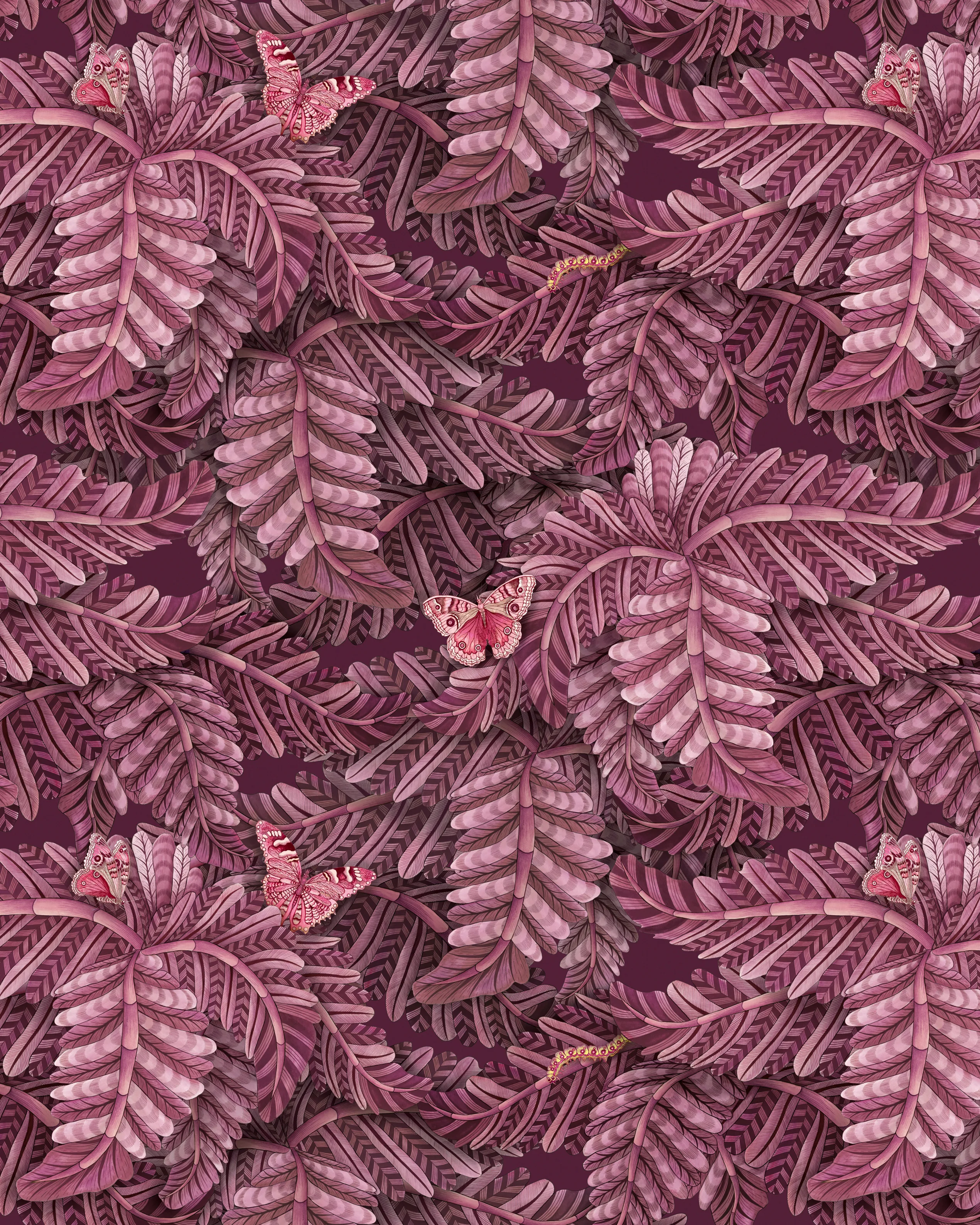 Cole & Son Acacia Canopy in Plum (129/4016.CS.0)