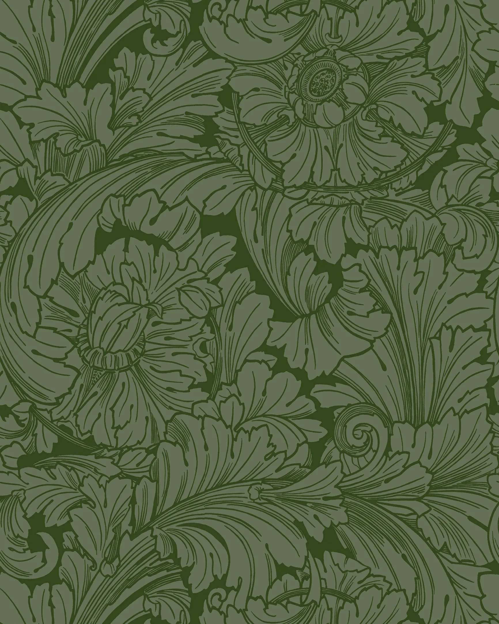 Cole & Son Acanthus in Forest (127/6031.CS.0)