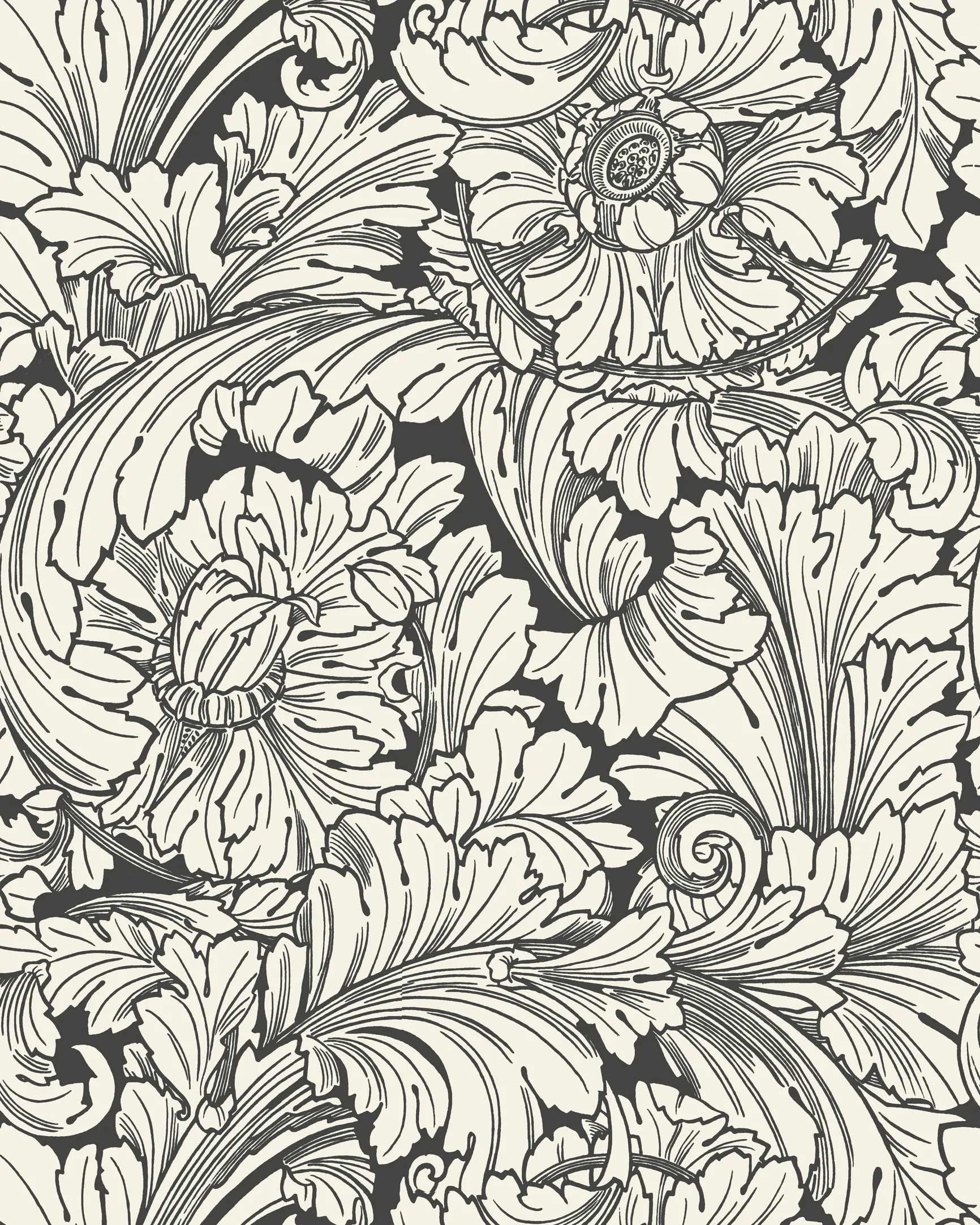 127/6032.CS.0 | Acanthus – Soot/Snow