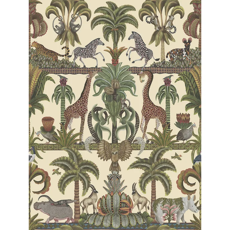 Cole & Son Afrika Kingdom in Olgreen & Spgreen/Cream (119/5026.CS.0)