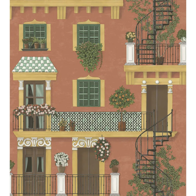 Cole & Son Alfaro in Ochre/Racing Car Green/Terracotta (117/4011.CS.0)