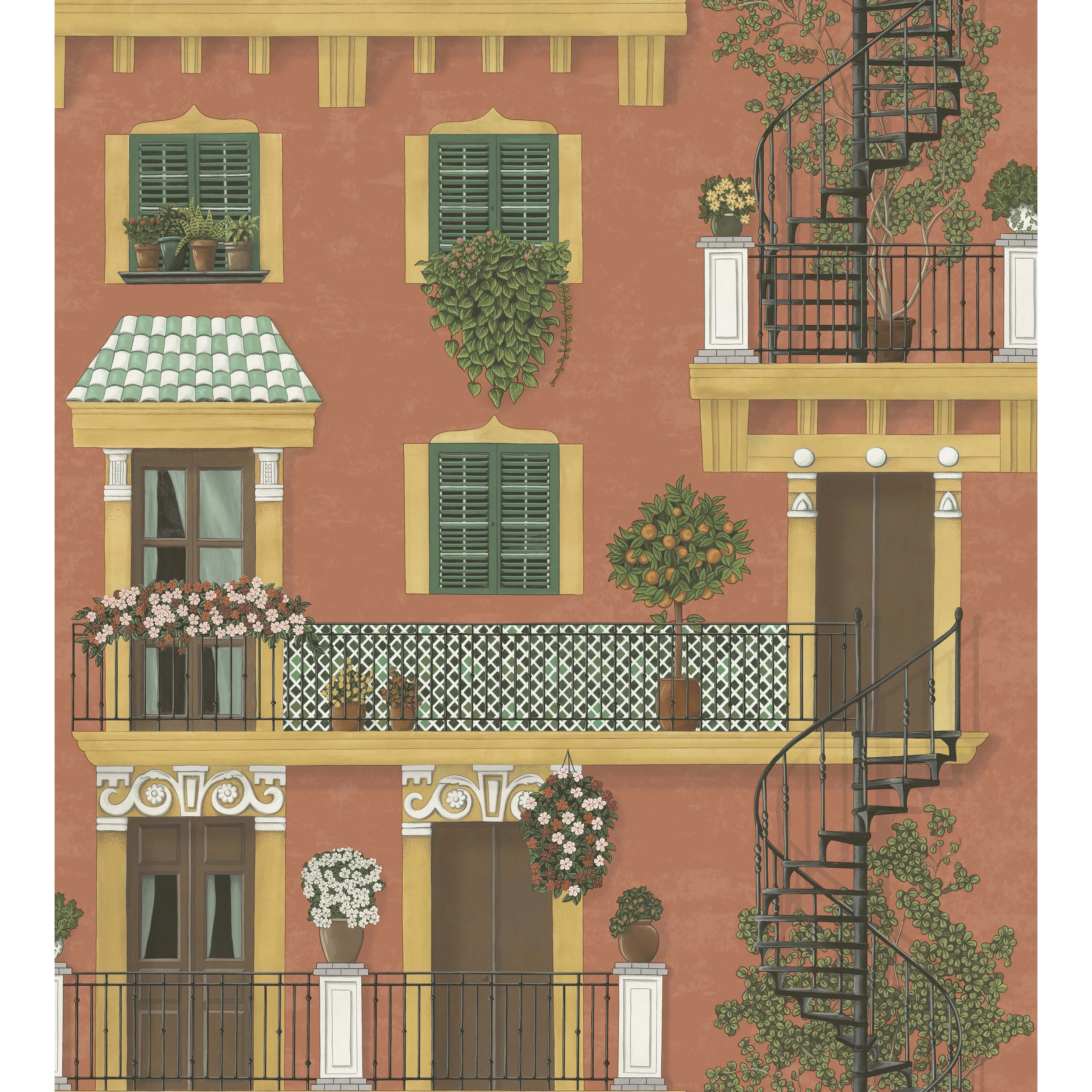Cole & Son Alfaro in Ochre/Racing Car Green/Terracotta (117/4011.CS.0)