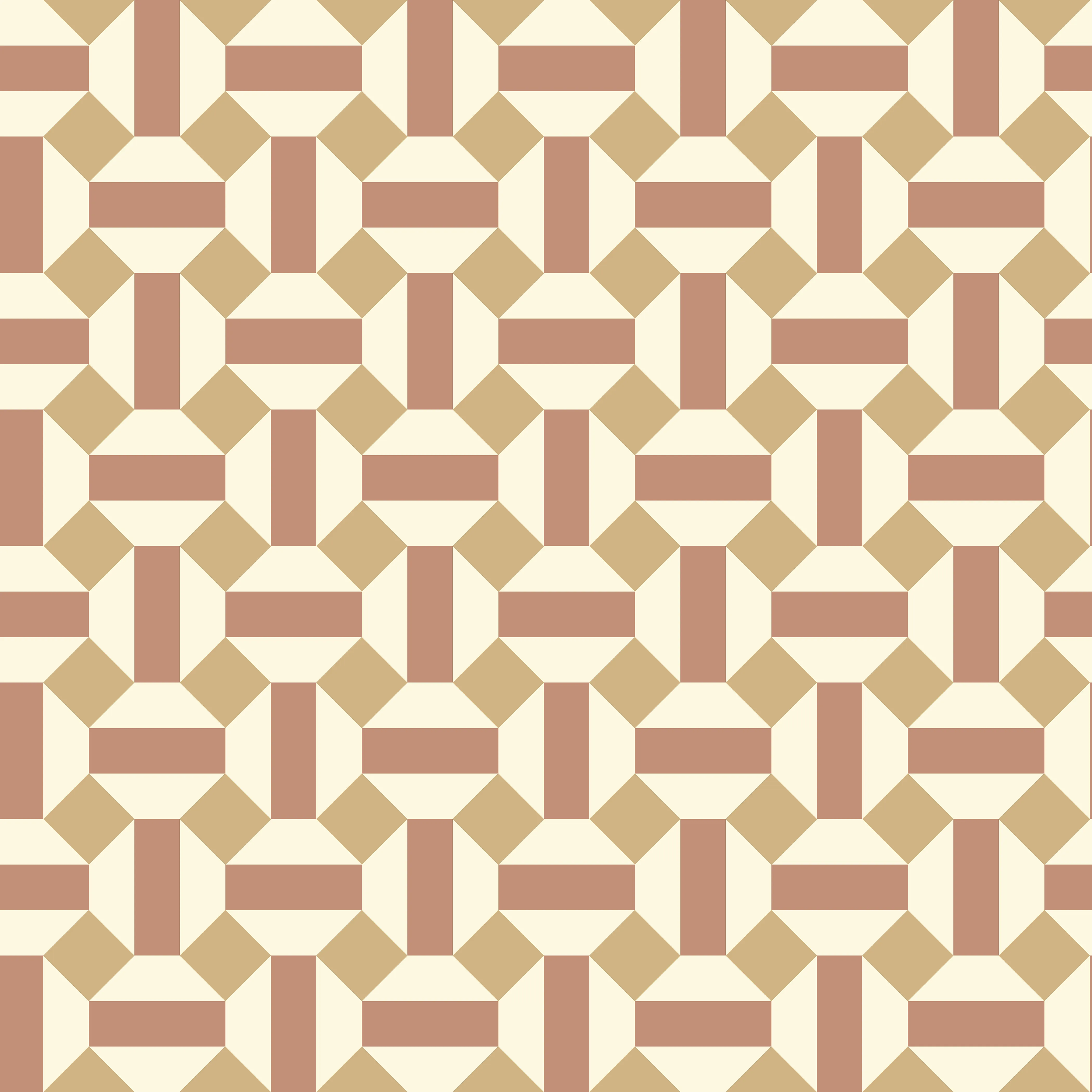 Cole & Son Alicatado in Terracotta on Parchment (117/12039.CS.0)