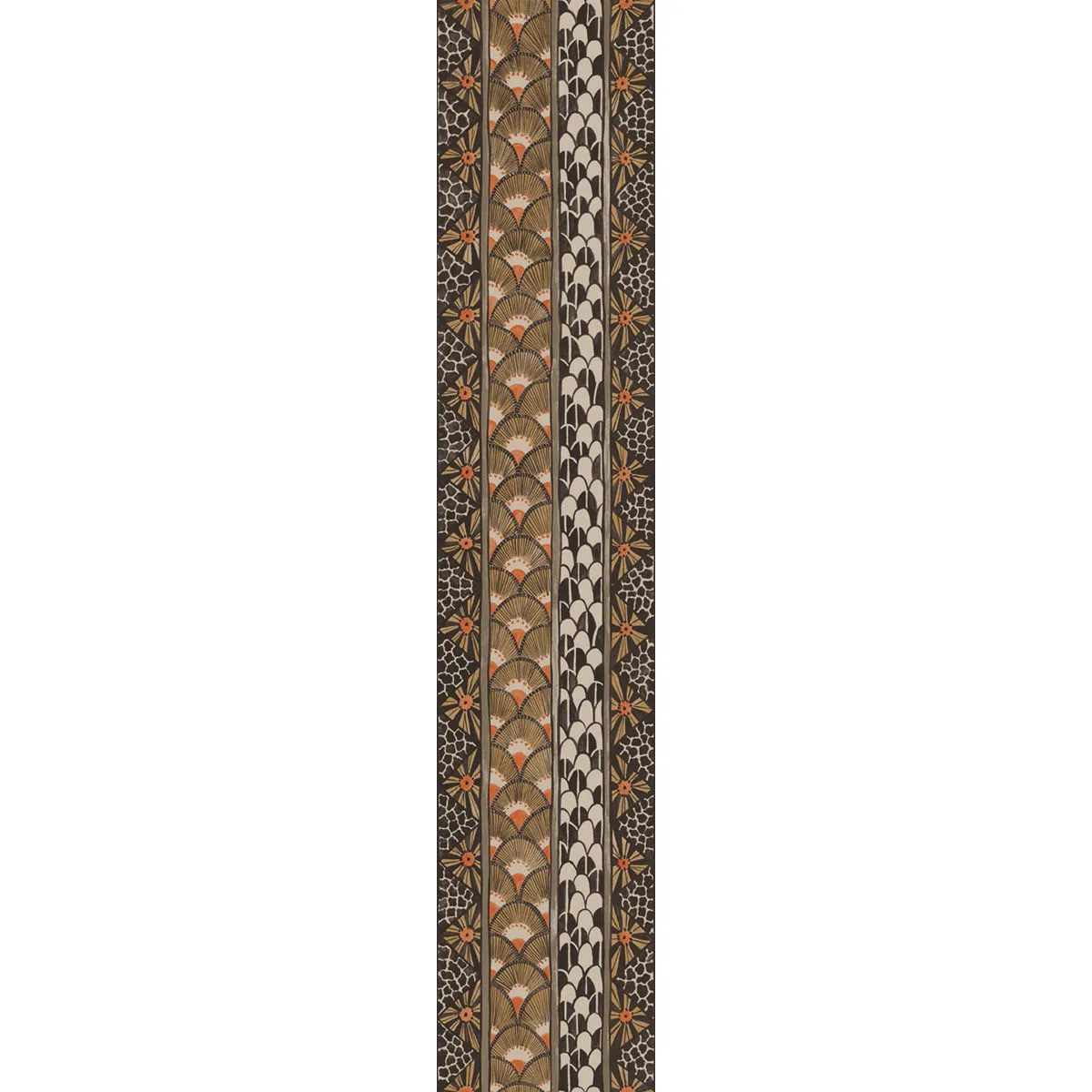 Cole & Son Ardmore Border in Black & Burnt Orange (109/5026.CS.0)