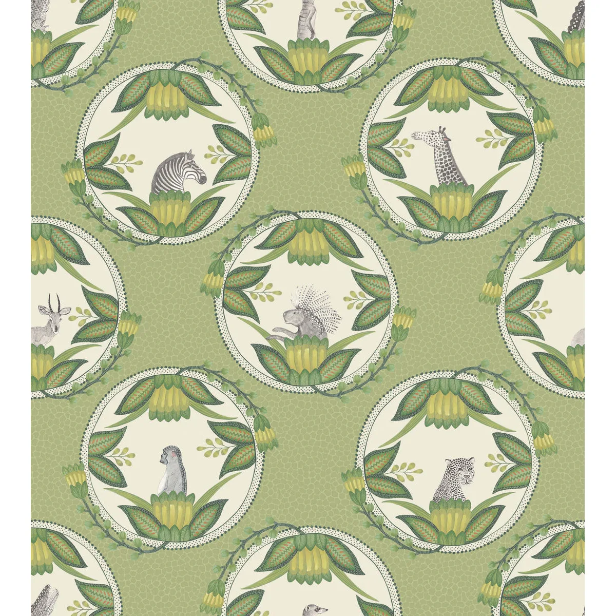 Cole & Son Ardmore Cameos in Green (109/9042.CS.0)