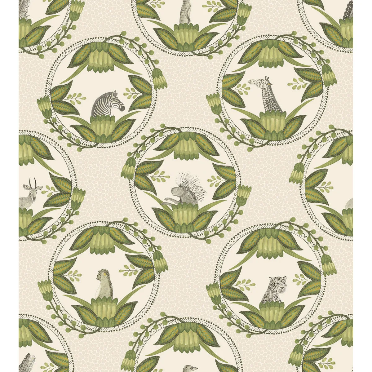 Cole & Son Ardmore Cameos in Stone & Green (109/9041.CS.0)