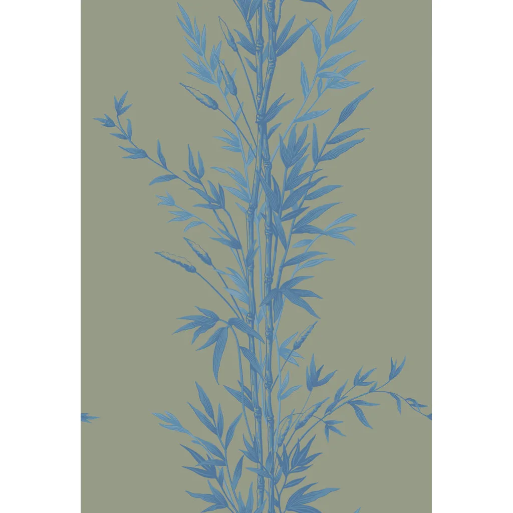 Cole & Son Bamboo in Blue on Khaki (100/5026.CS.0)