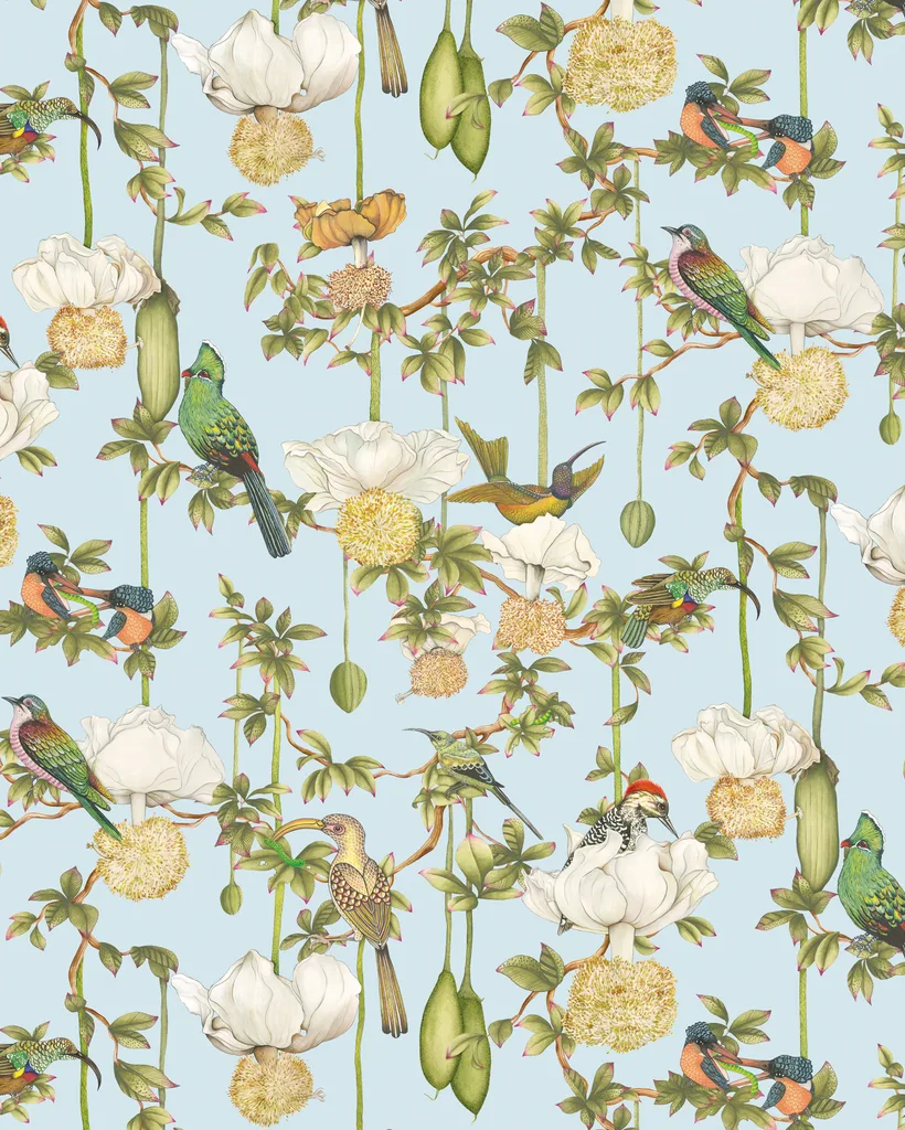 Cole & Son Baobab Botanica in Sky Blue (129/2007.CS.0)