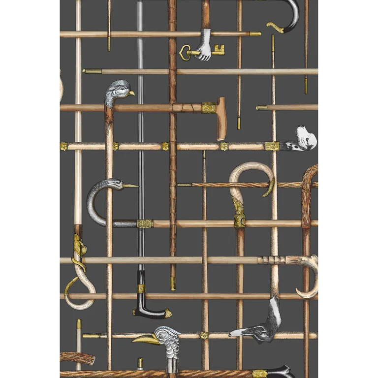 Cole & Son Bastoni in Charcoal (114/14028.CS.0)