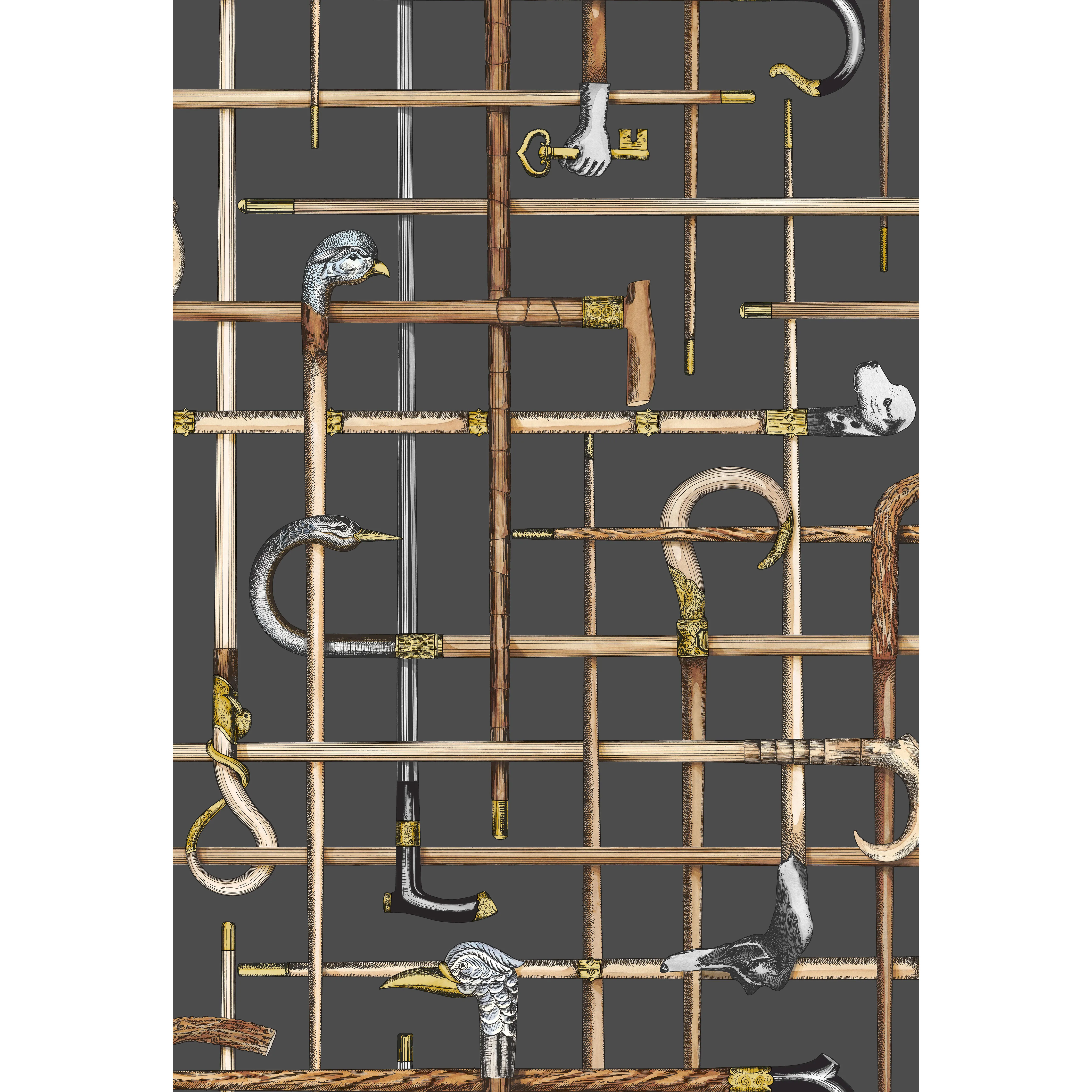 Cole & Son Bastoni in Charcoal (114/14028.CS.0)