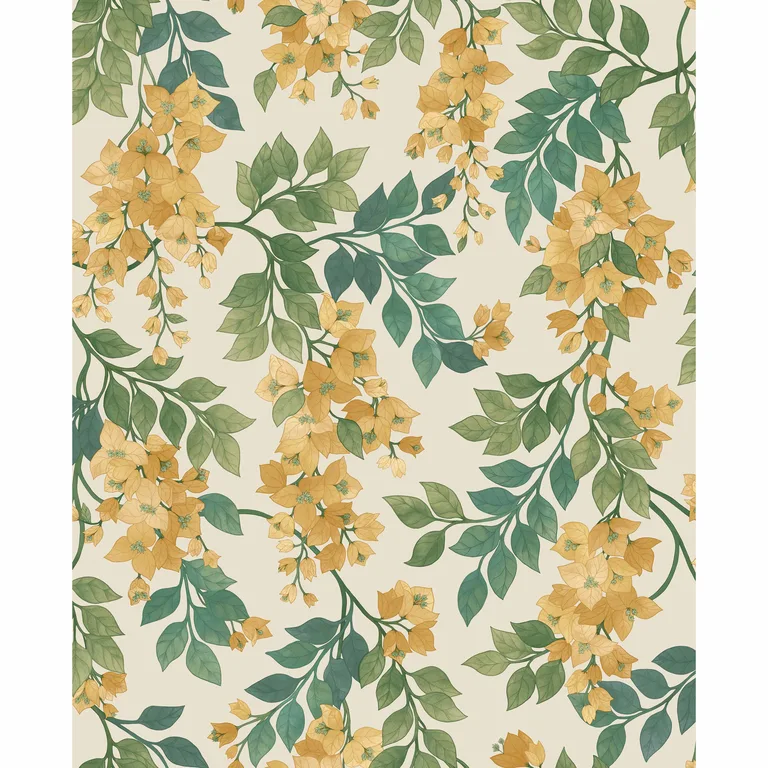 Cole & Son Bougainvillea in Marigold/Lf Grn/Emerald/Parc (117/6018.CS.0)