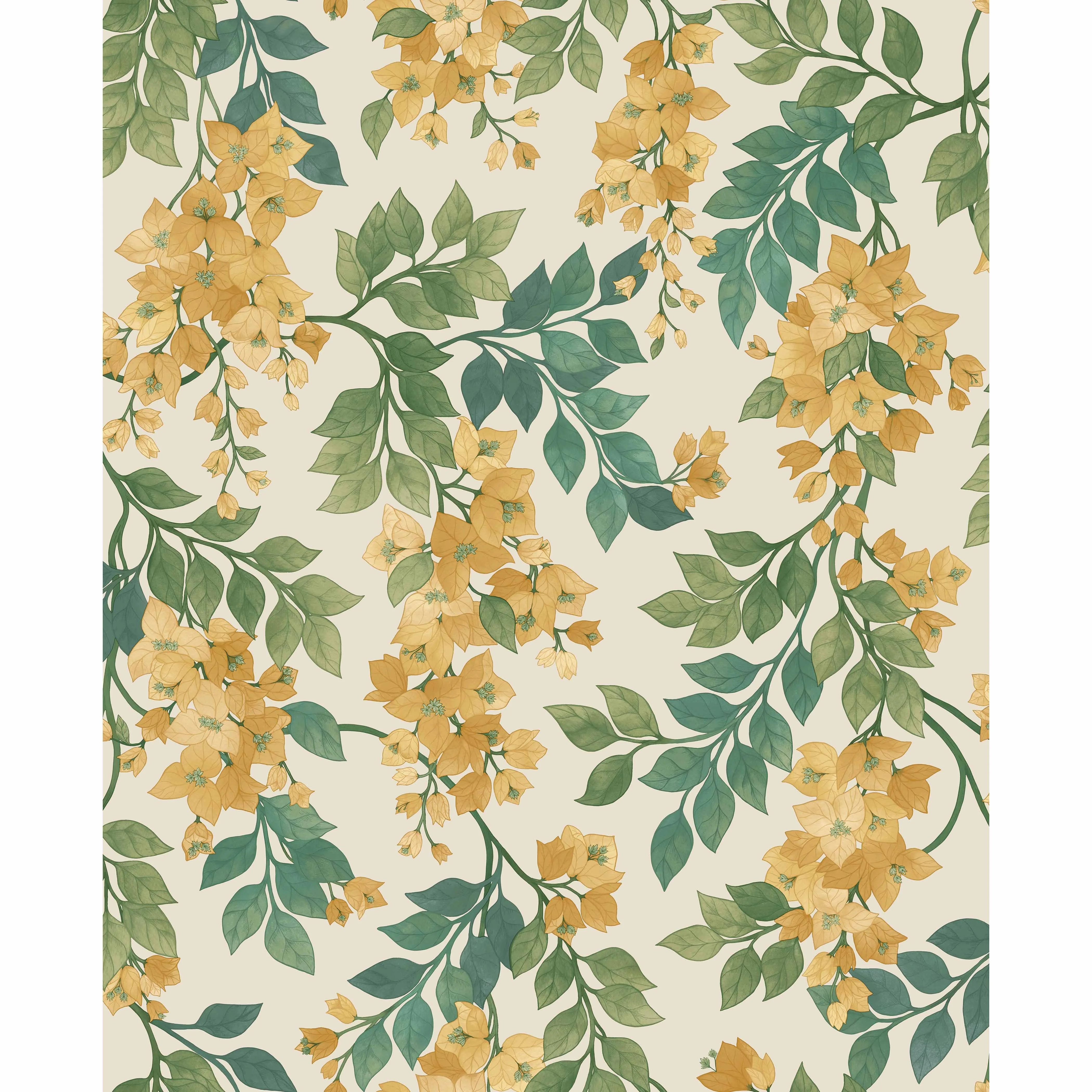 Cole & Son Bougainvillea in Marigold/Lf Grn/Emerald/Parc (117/6018.CS.0)