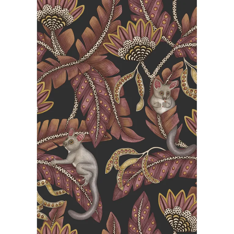 Cole & Son Bush Baby in Crmsn&mrgld/Chrcl (119/7033.CS.0)