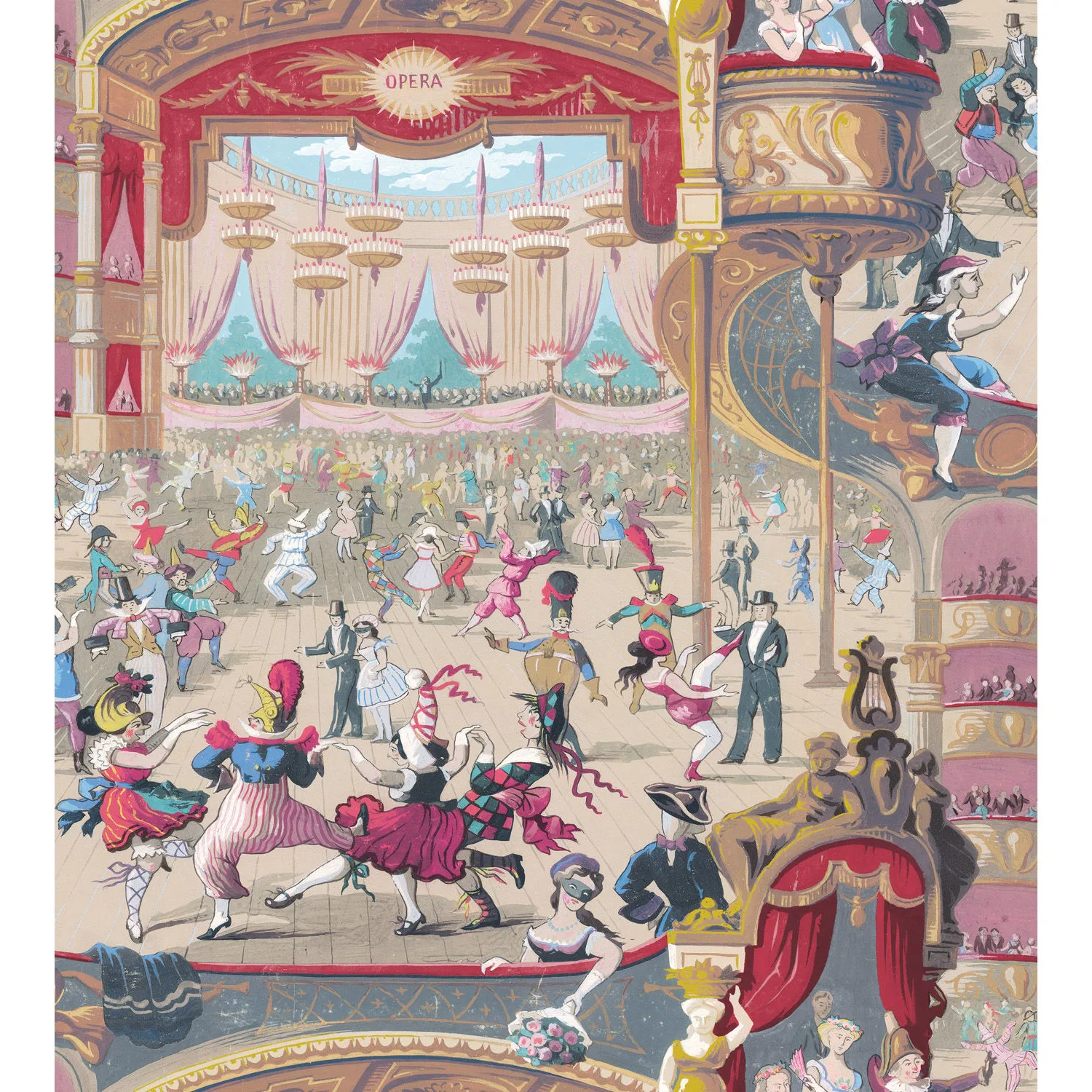 Cole & Son Cabaret in Red & Yellow (103/7026.CS.0)