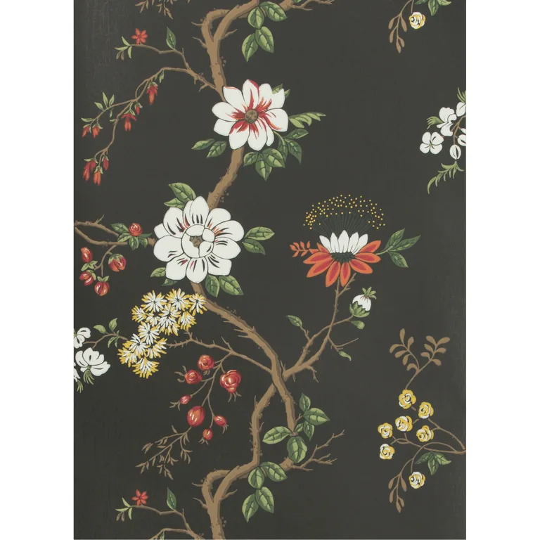 Cole & Son Camellia in White/Red/Charco (115/8026.CS.0)