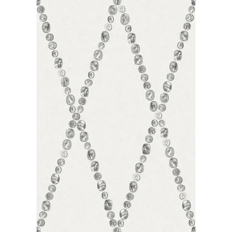 Cole & Son Cammei in Black & White (123/4021.CS.0)