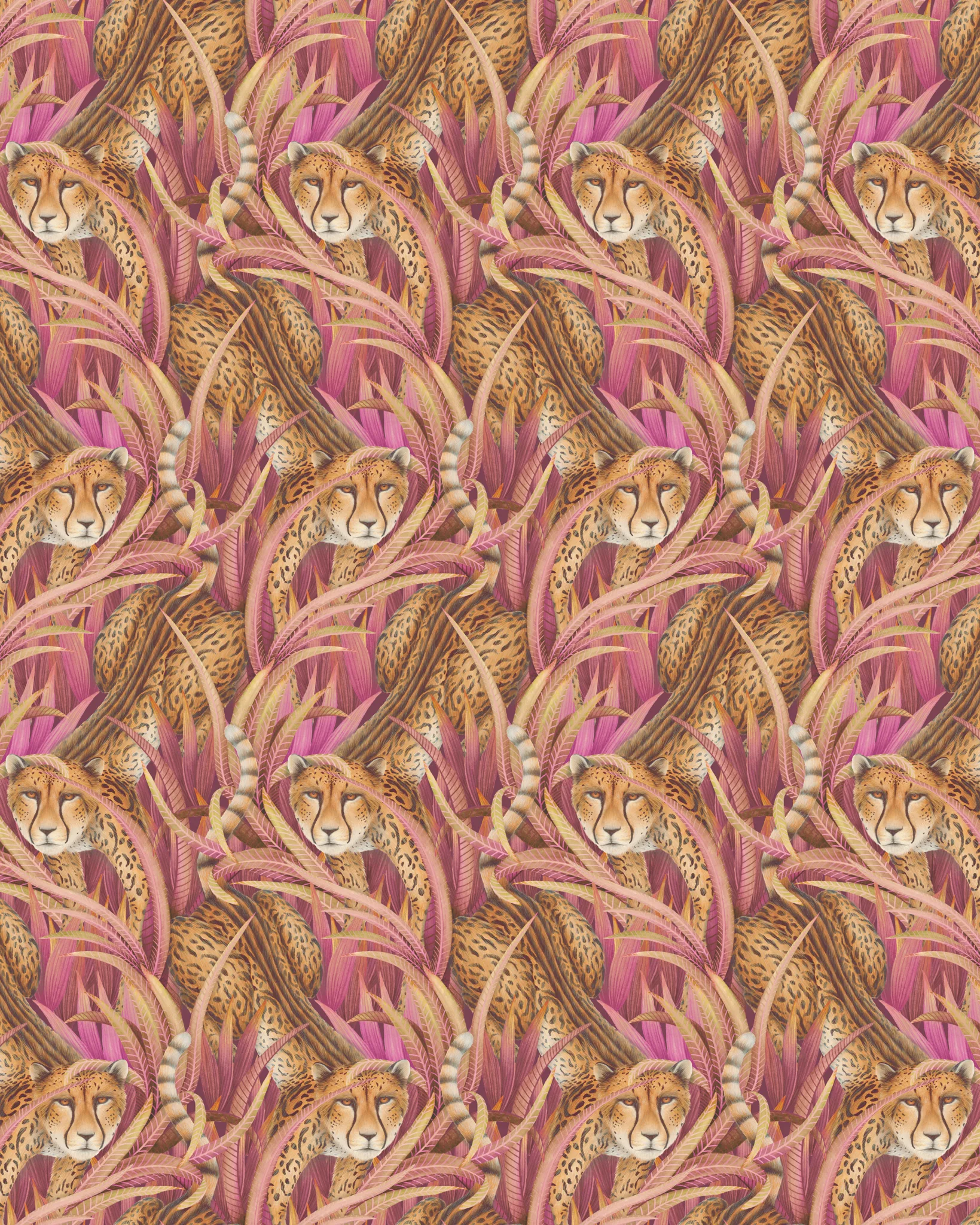 129/8045.CS.0 | Cheetah Prowl – Cerise