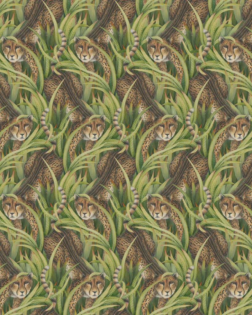 Cole & Son Cheetah Prowl in Grass (129/8042.CS.0)