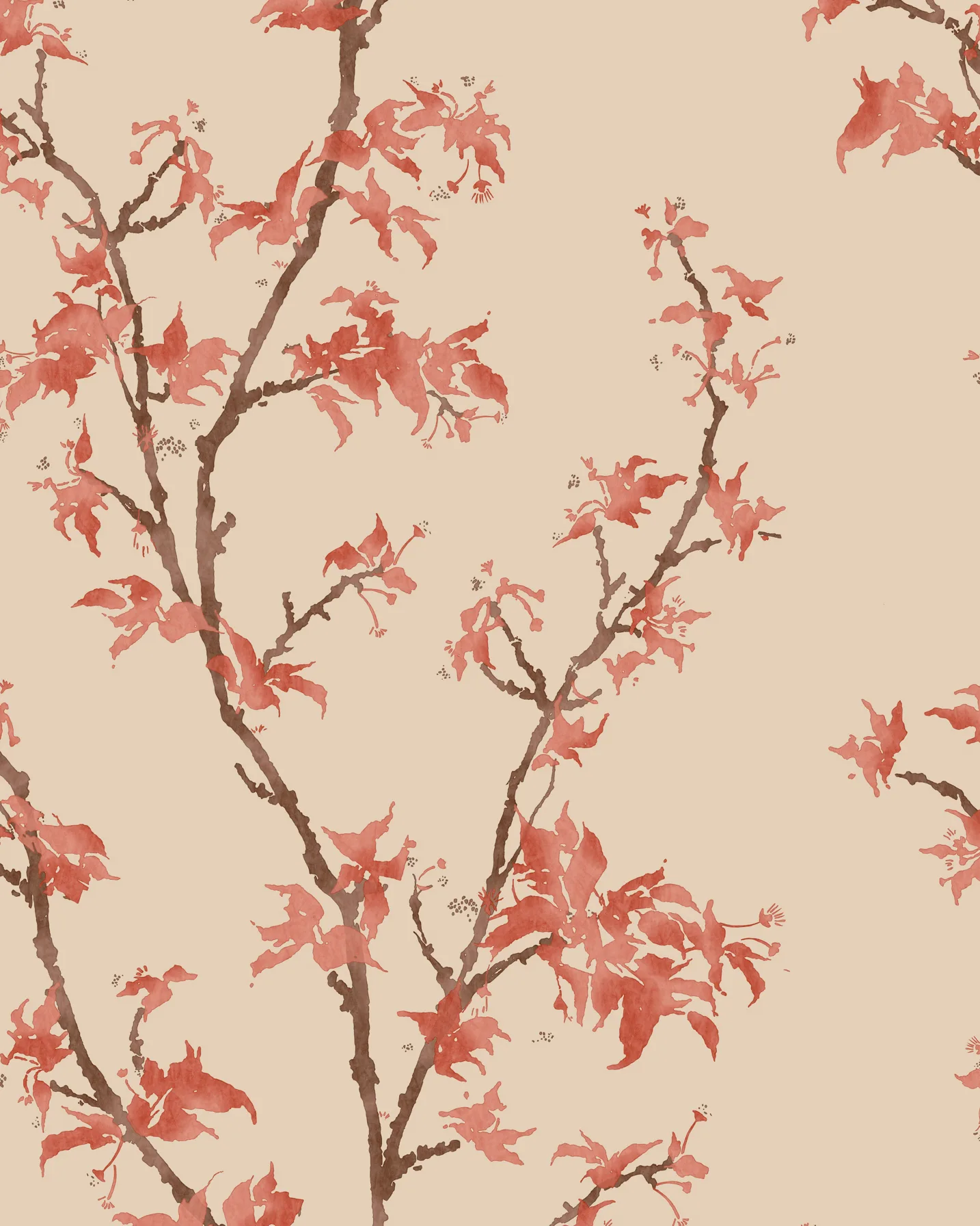 Cole & Son Chinese Branch in Ginger (128/3017.CS.0)
