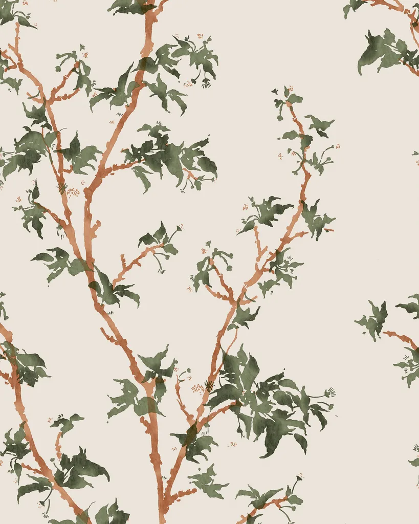 Cole & Son Chinese Branch in Leaf Green (128/3013.CS.0)
