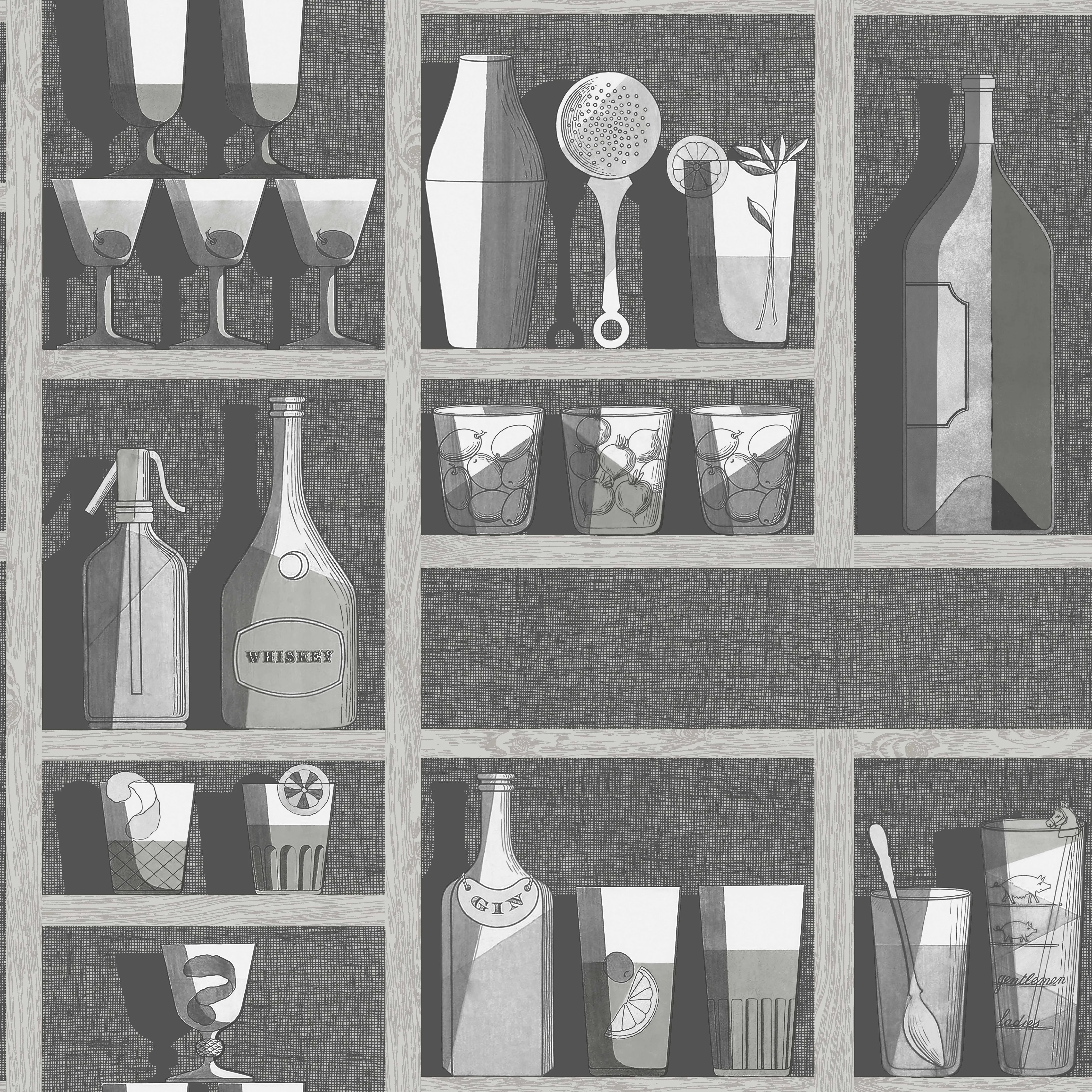 Cole & Son Cocktails in Soot/Snow (114/23045.CS.0)