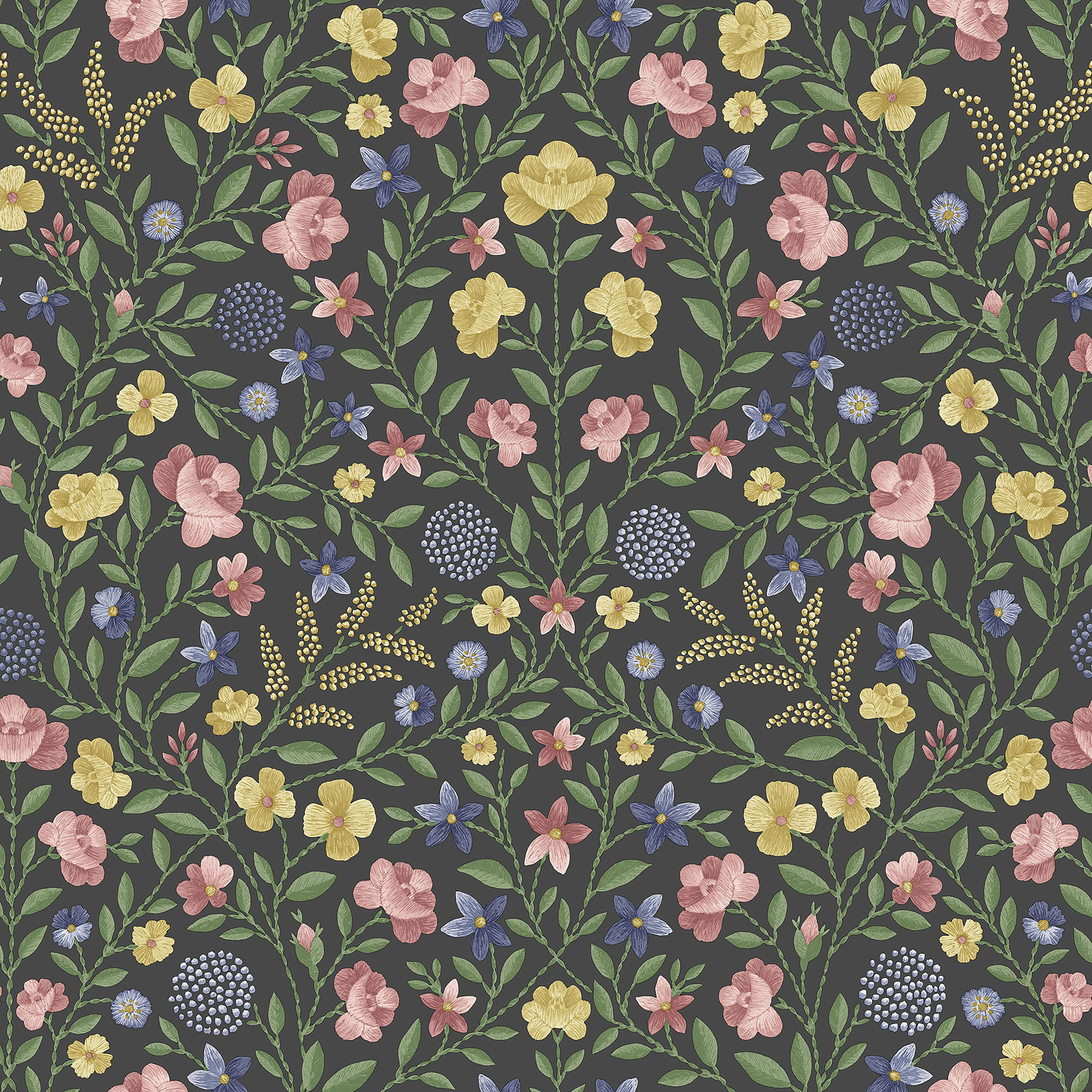 Cole & Son Court Embroidery in Yellow (118/13030.CS.0)