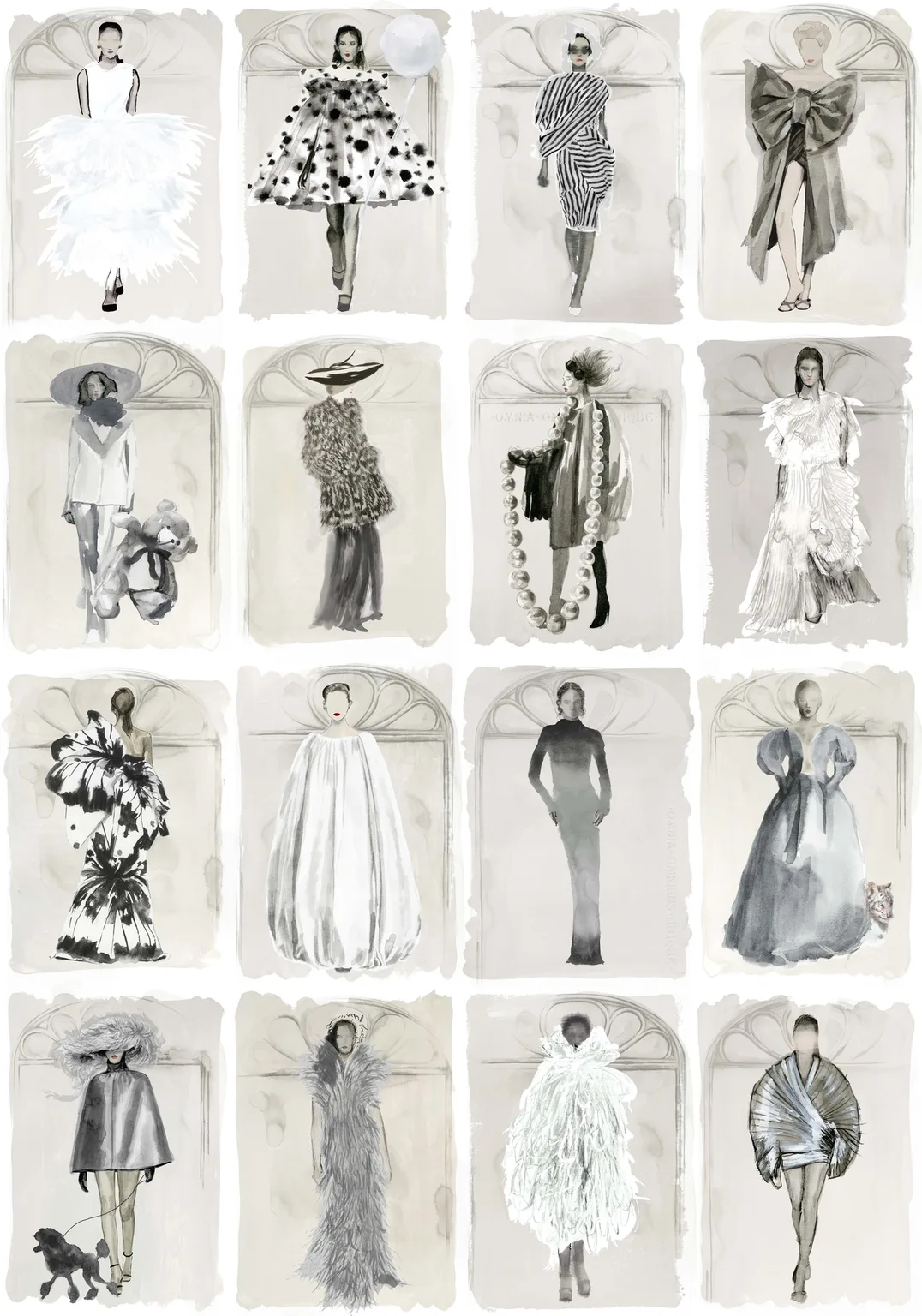 Cole & Son Couture Carousel W in Mchrome (175/2008M.CS.0)
