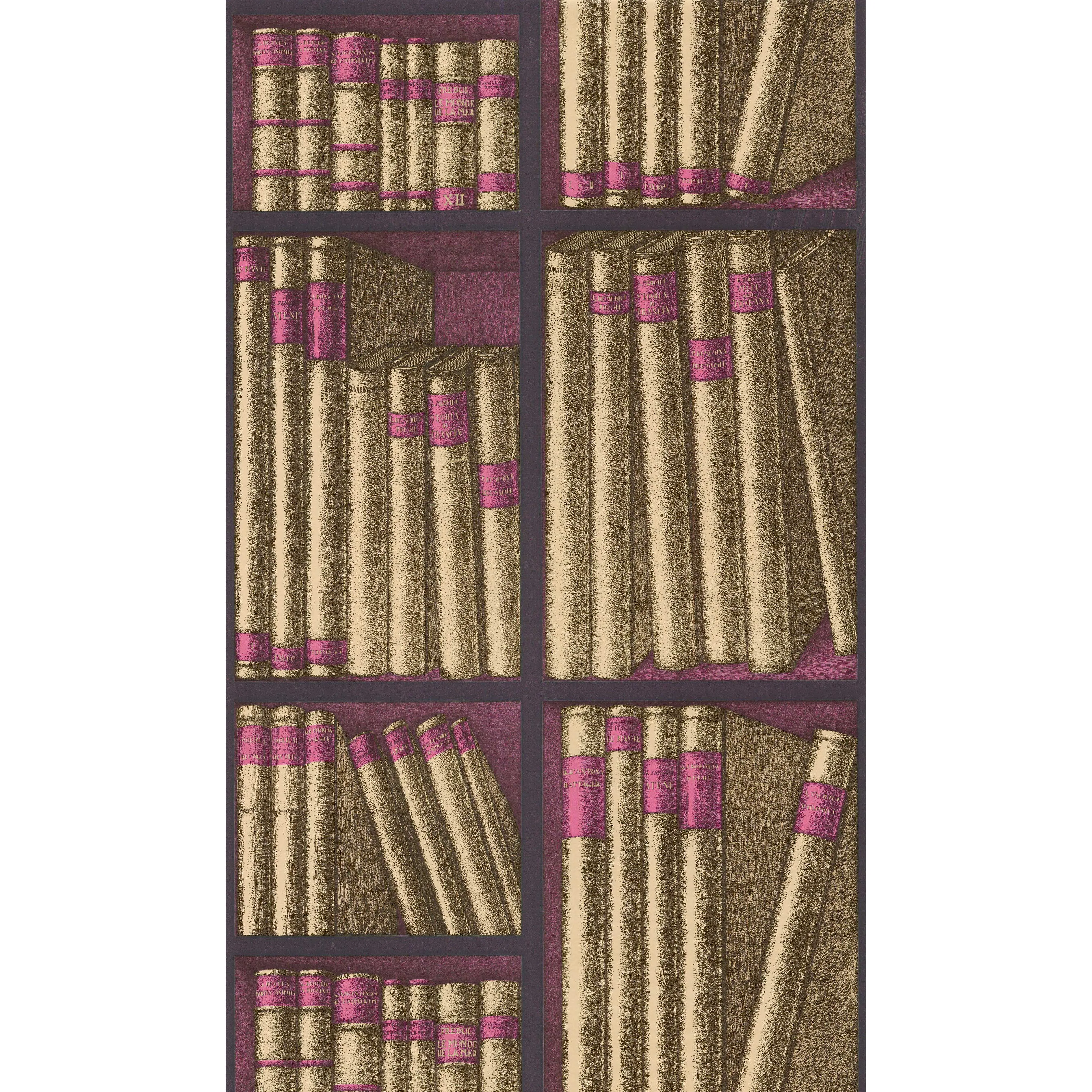 Cole & Son Ex Libris in Gold/Magenta (114/15031.CS.0)