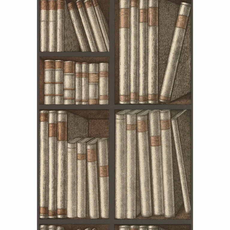 Cole & Son Ex Libris in Oat/Charcoal (114/15030.CS.0)
