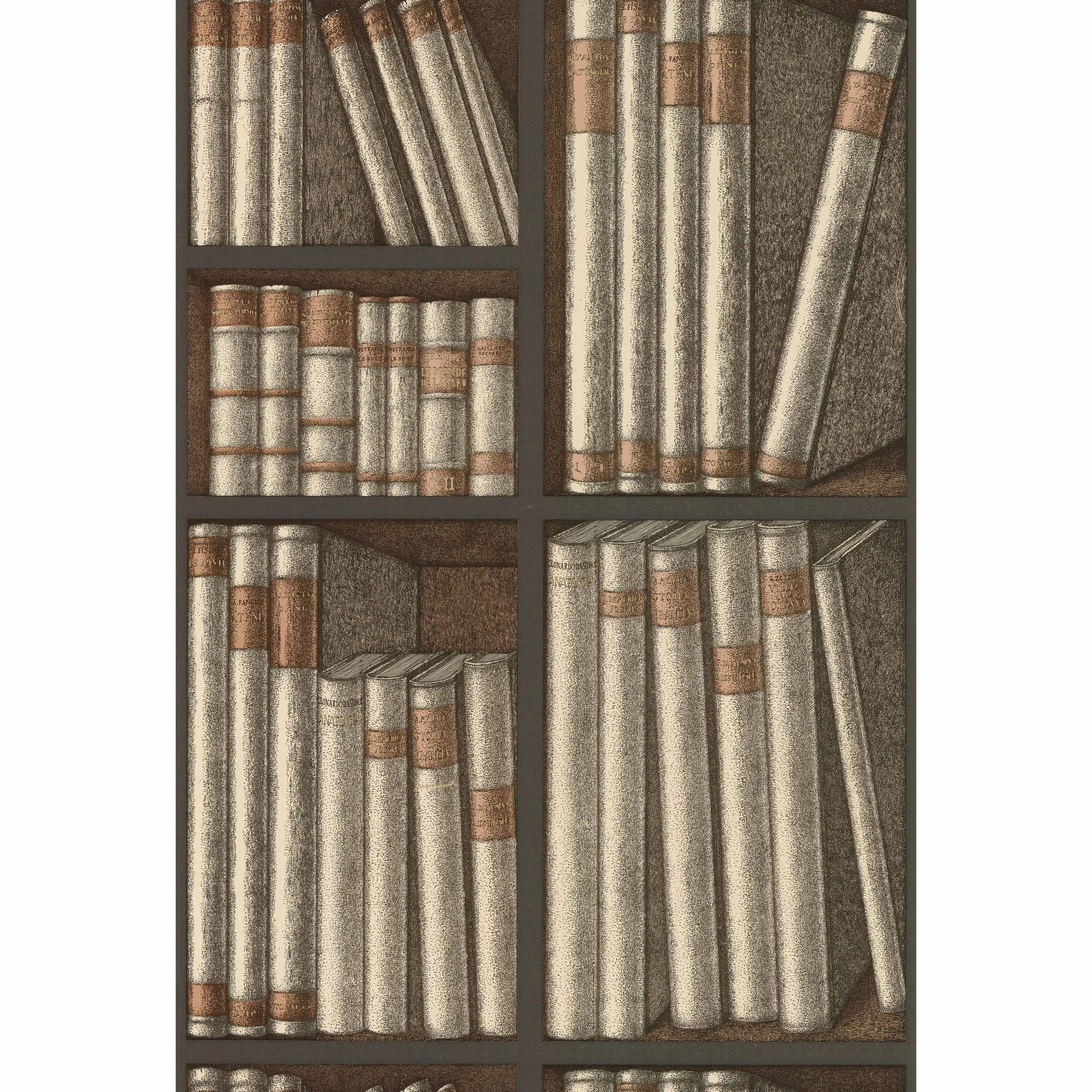 Cole & Son Ex Libris in Oat/Charcoal (114/15030.CS.0)