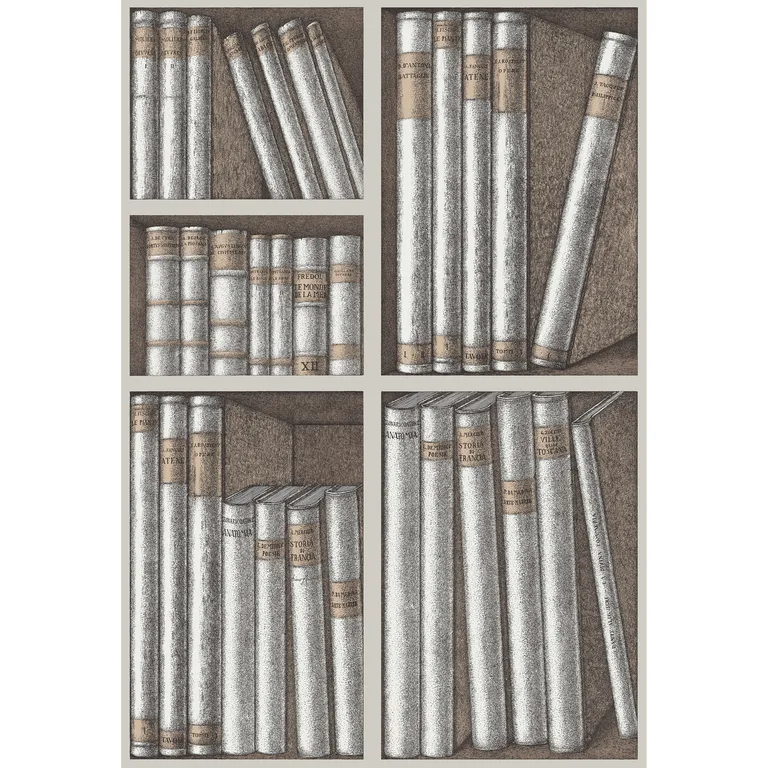 Cole & Son Ex Libris in Stone/Linen (114/15029.CS.0)