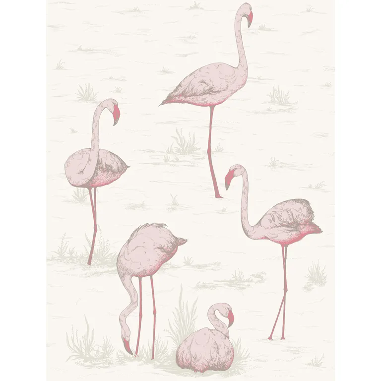Cole & Son Flamingos in Pink/White (95/8045.CS.0)