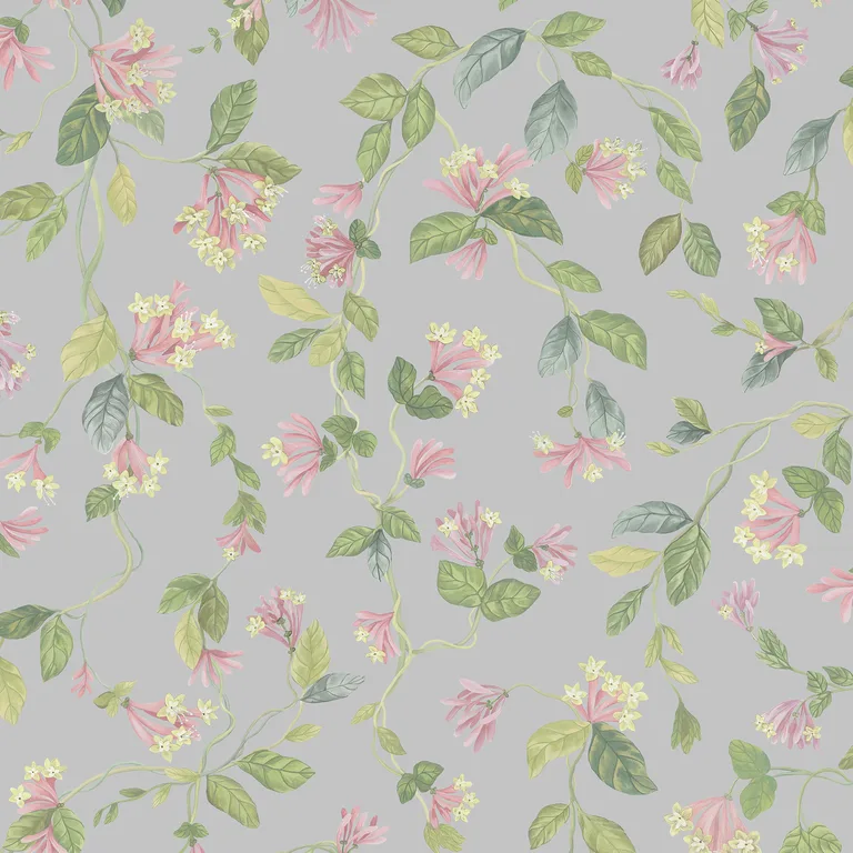 Cole & Son Flora in Grey/Pink (124/3017.CS.0)