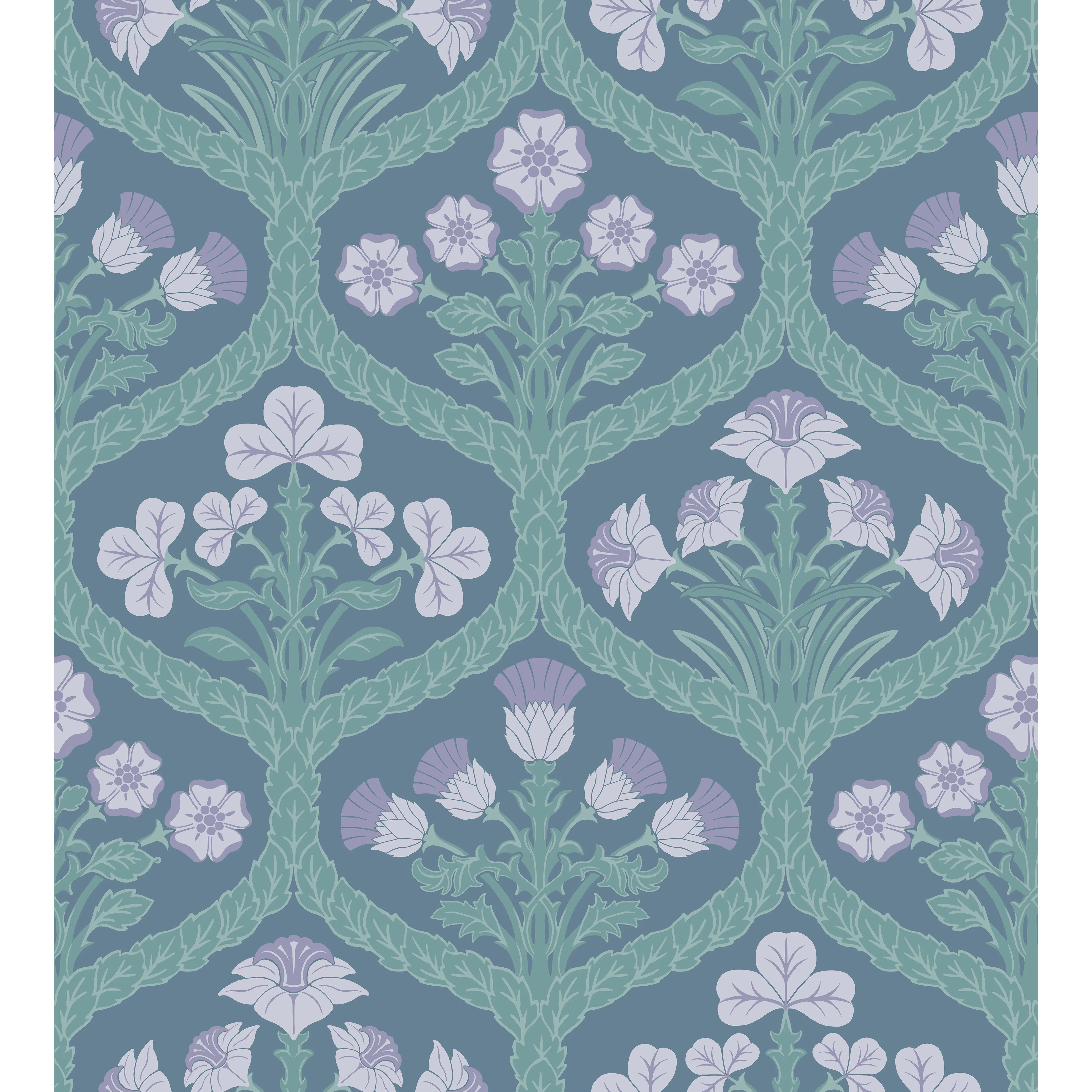 Cole & Son Floral Kingdom in Lilac/Teal (116/3011.CS.0)