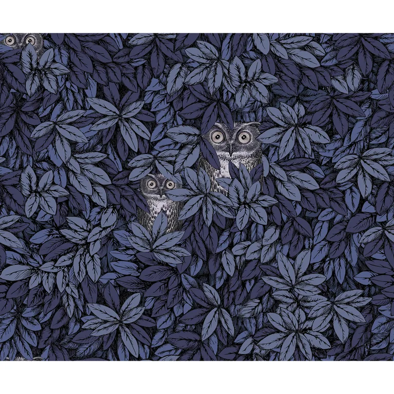 Cole & Son Foglie E Civette in Midnight (123/11053.CS.0)