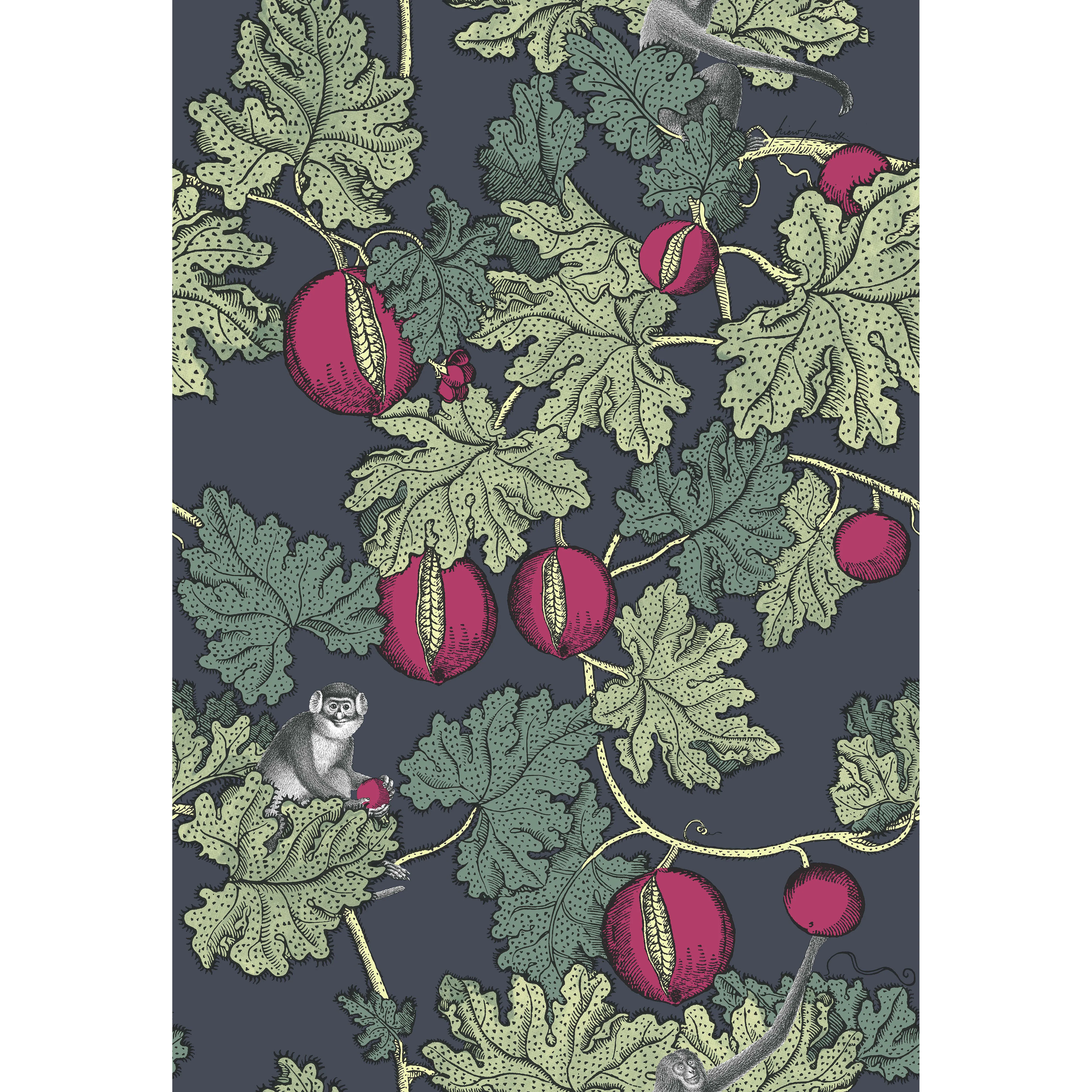 Cole & Son Frutto Proibito in Ink & Magenta (114/1001.CS.0)