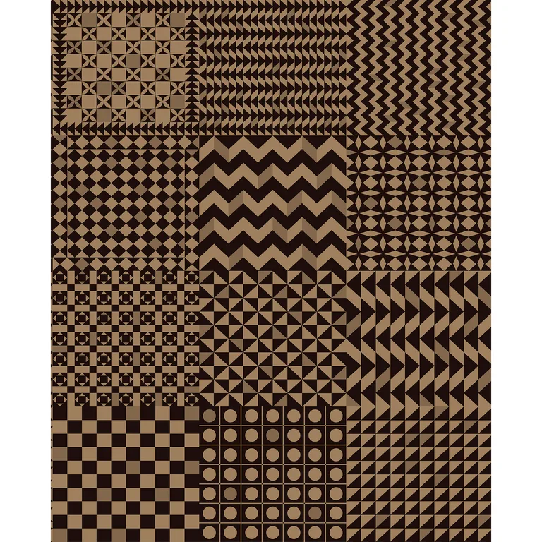 Cole & Son Geometrico in Black & Gold (123/7036.CS.0)