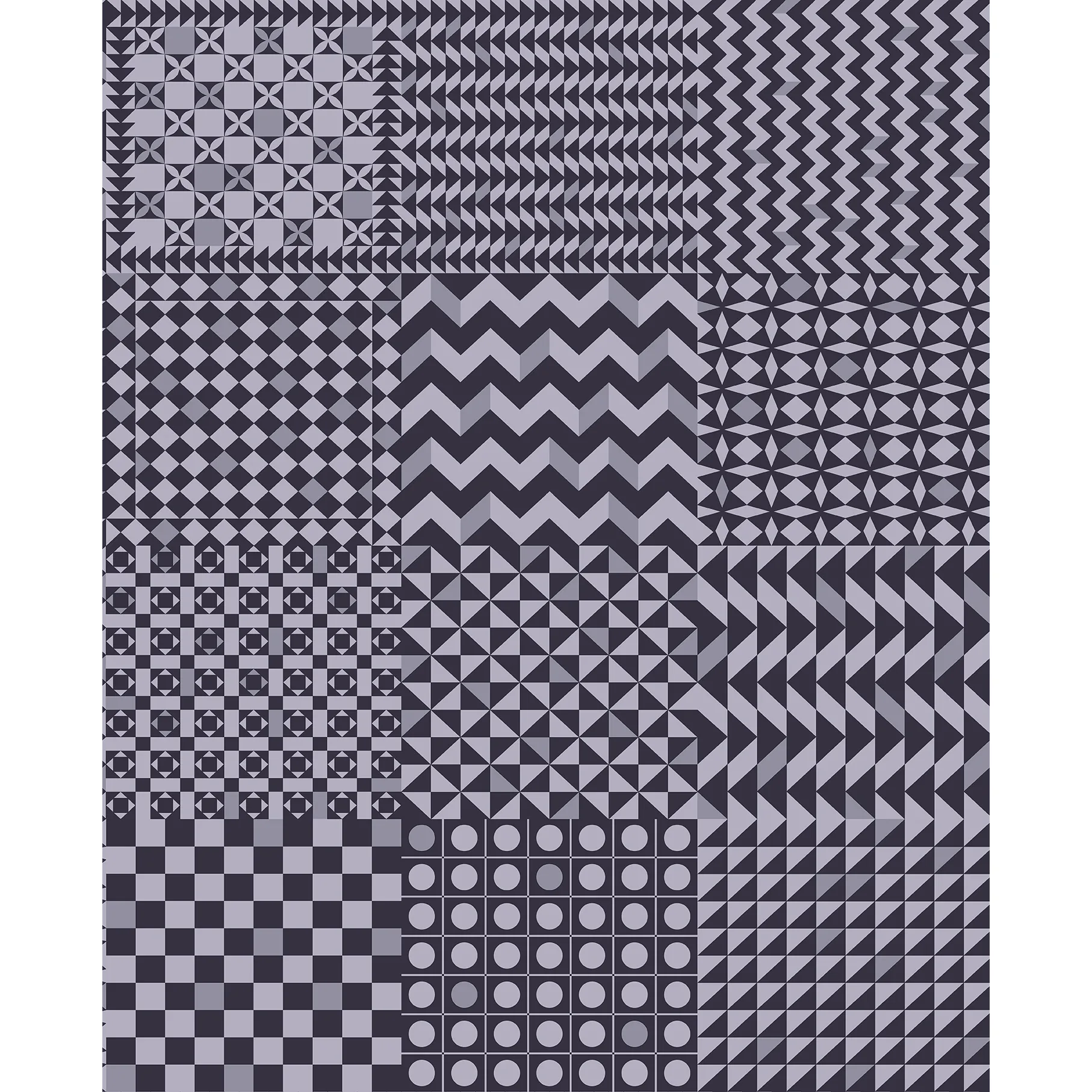 Cole & Son Geometrico in Magenta & Ink (123/7033.CS.0)