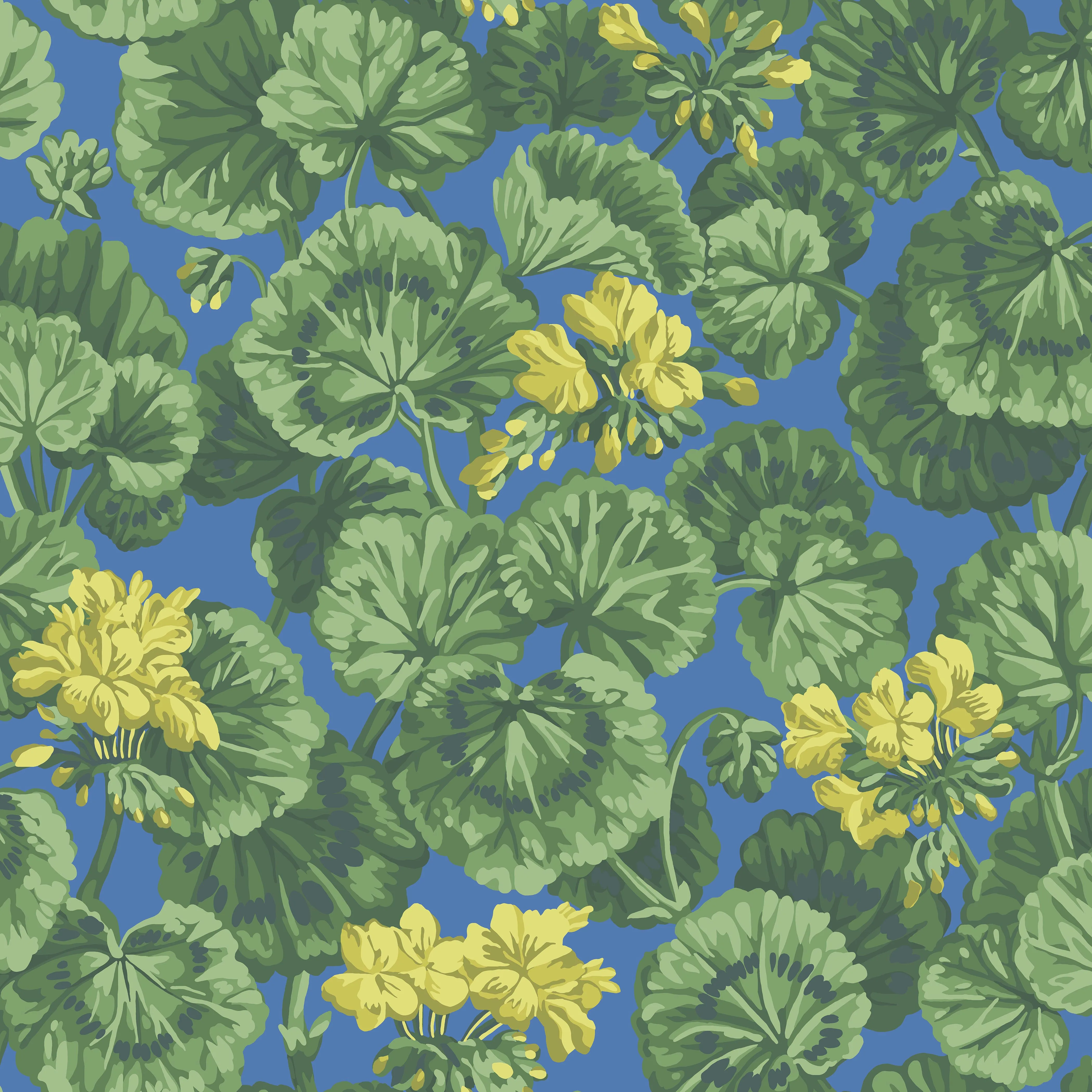 Cole & Son Geranium in Lemon/Forest Green/Electric Blue (117/11032.CS.0)