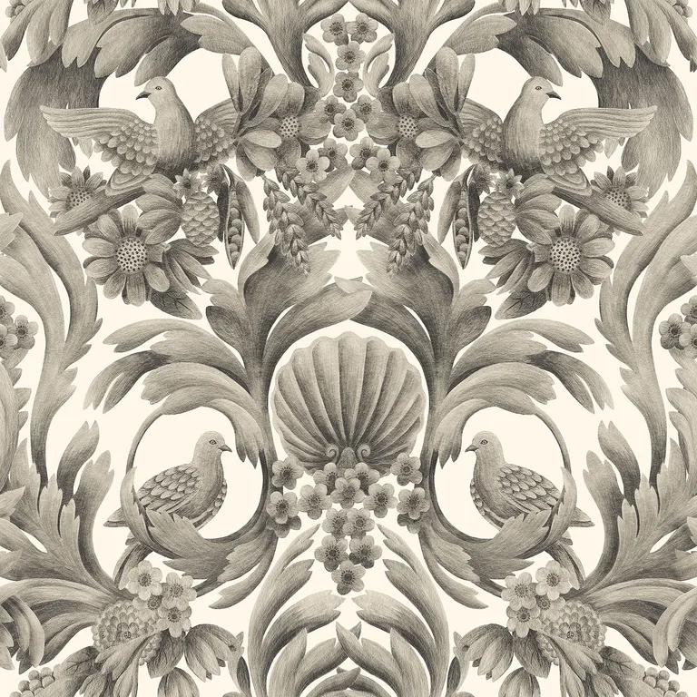 Cole & Son Gibbons Carving in Soot/Ston (118/9020.CS.0)