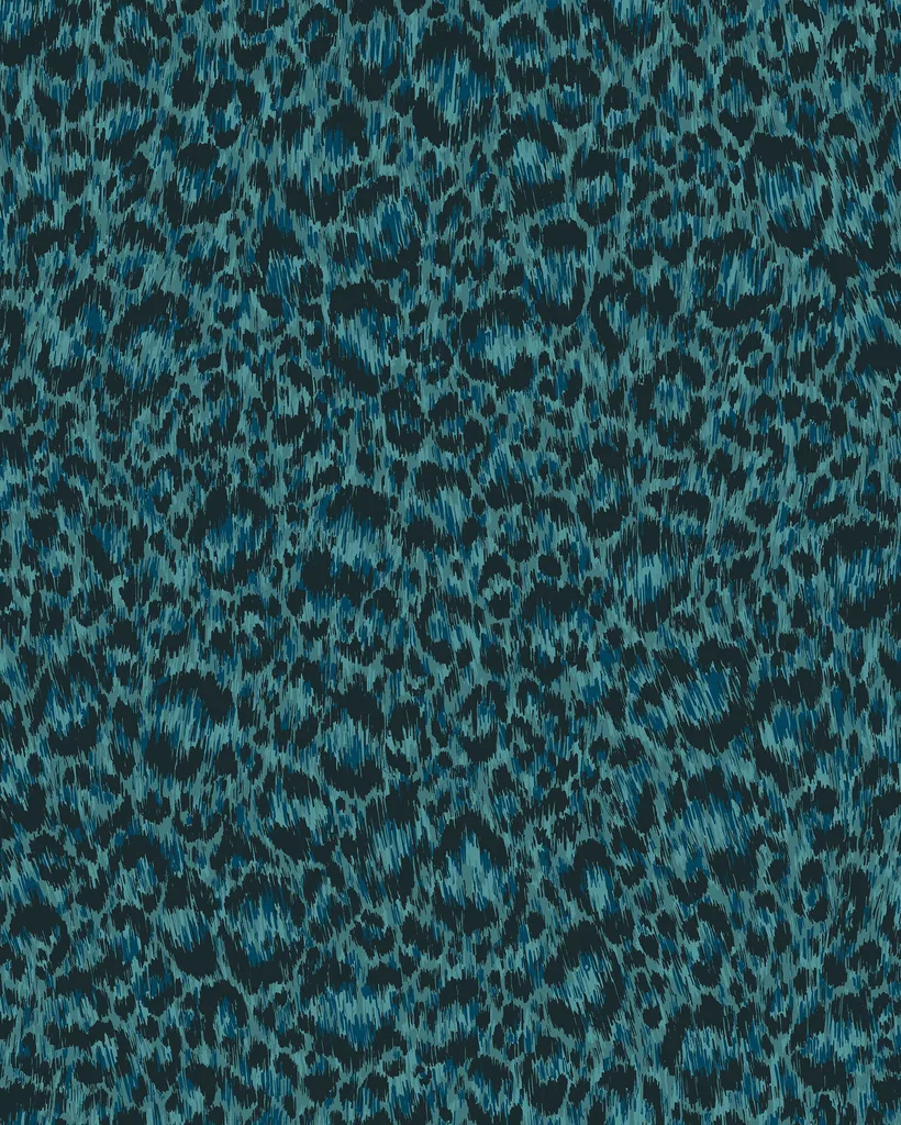 Cole & Son Hand-Painted Leopard in Teal (130/4014.CS.0)