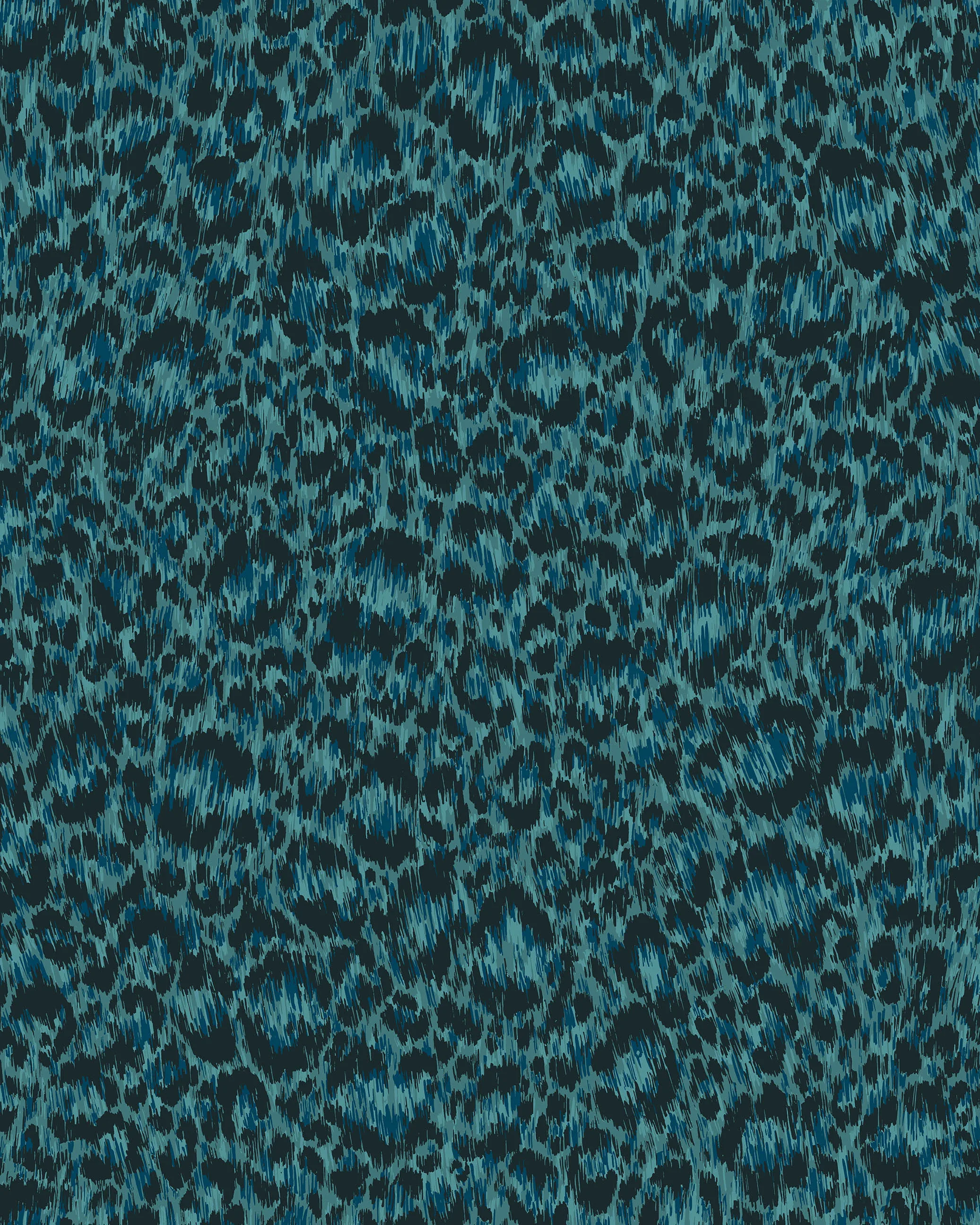 Cole & Son Hand-Painted Leopard in Teal (130/4014.CS.0)