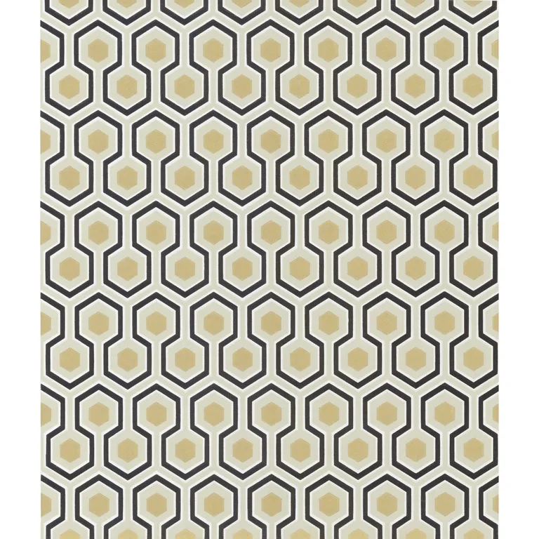 Cole & Son Hicks Hexagon in Black/G (66/8056.CS.0)