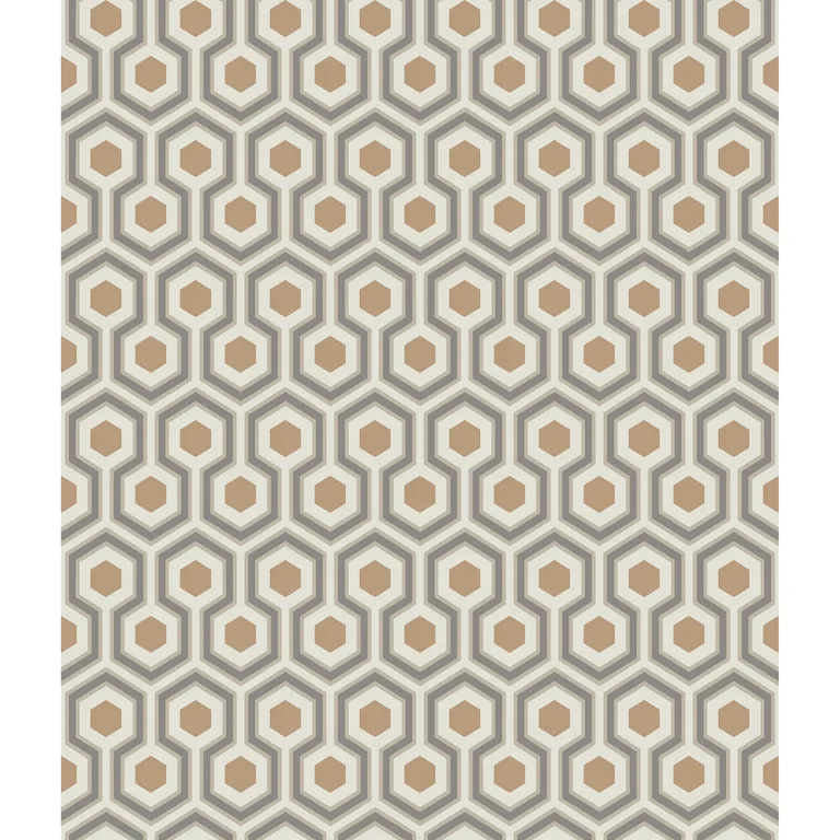 Cole & Son Hicks Hexagon in Gold/Taupe (95/3017.CS.0)