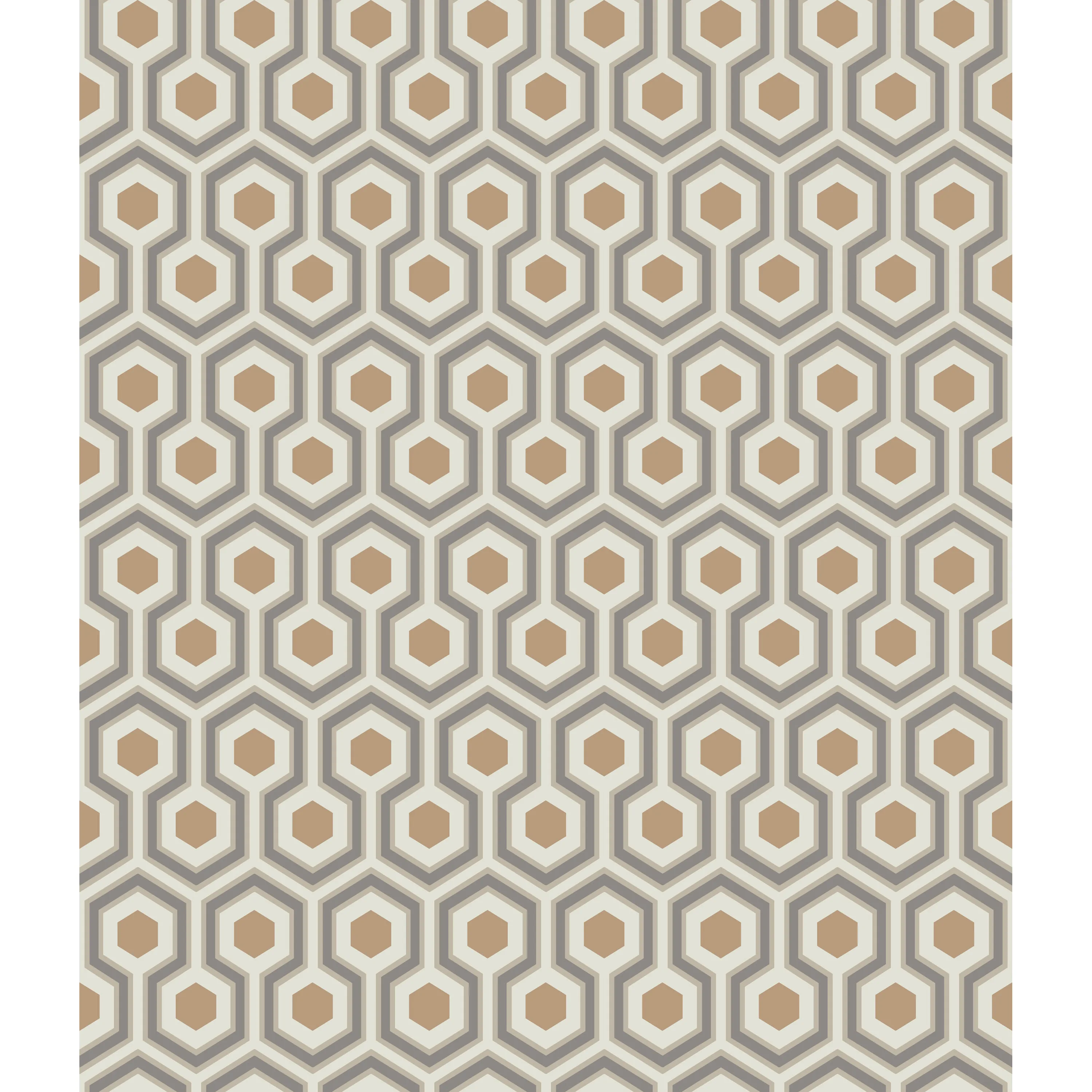 Cole & Son Hicks Hexagon in Gold/Taupe (95/3017.CS.0)
