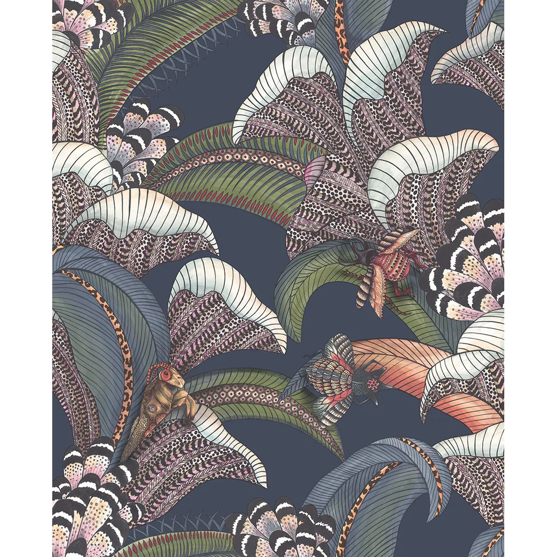 Cole & Son Hoopoe Leaves in Midnight (119/1006.CS.0)