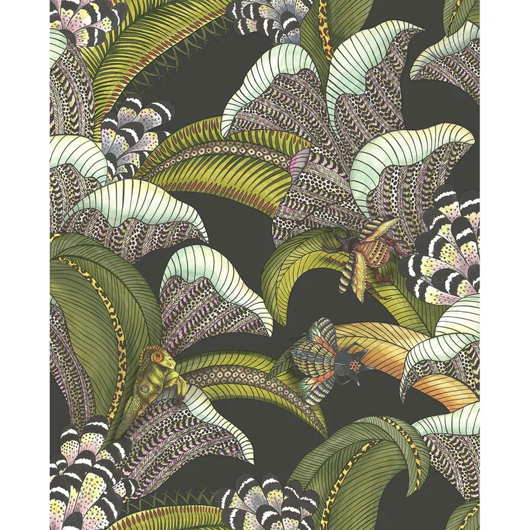 Cole & Son Hoopoe Leaves in Olive Black (119/1002.CS.0)
