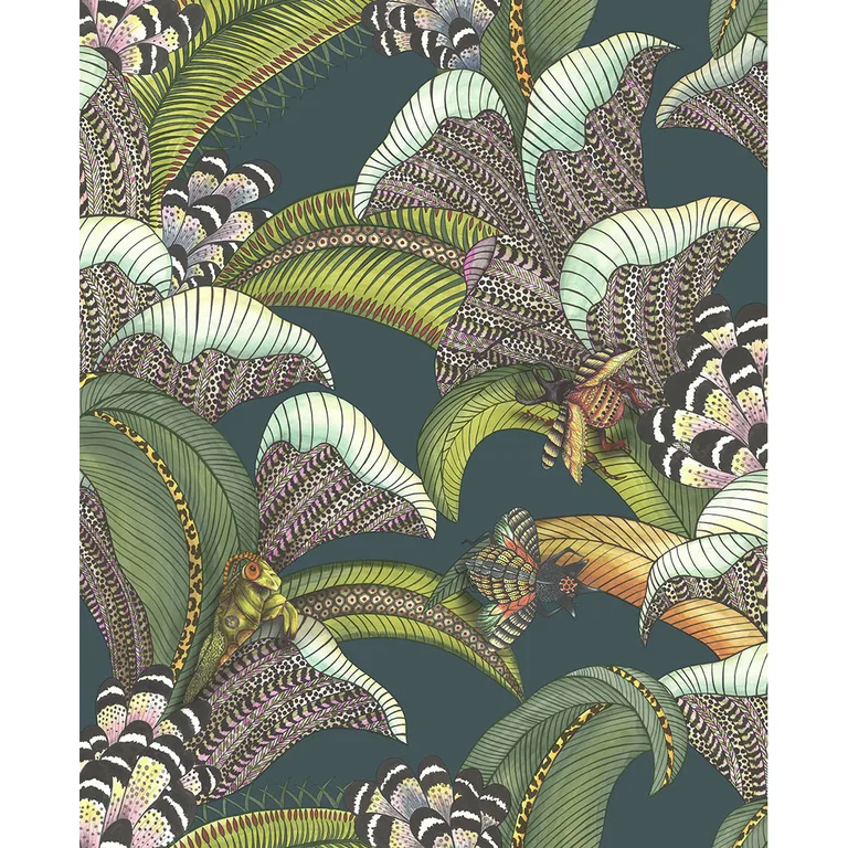 Cole & Son Hoopoe Leaves in Viridian (119/1007.CS.0)