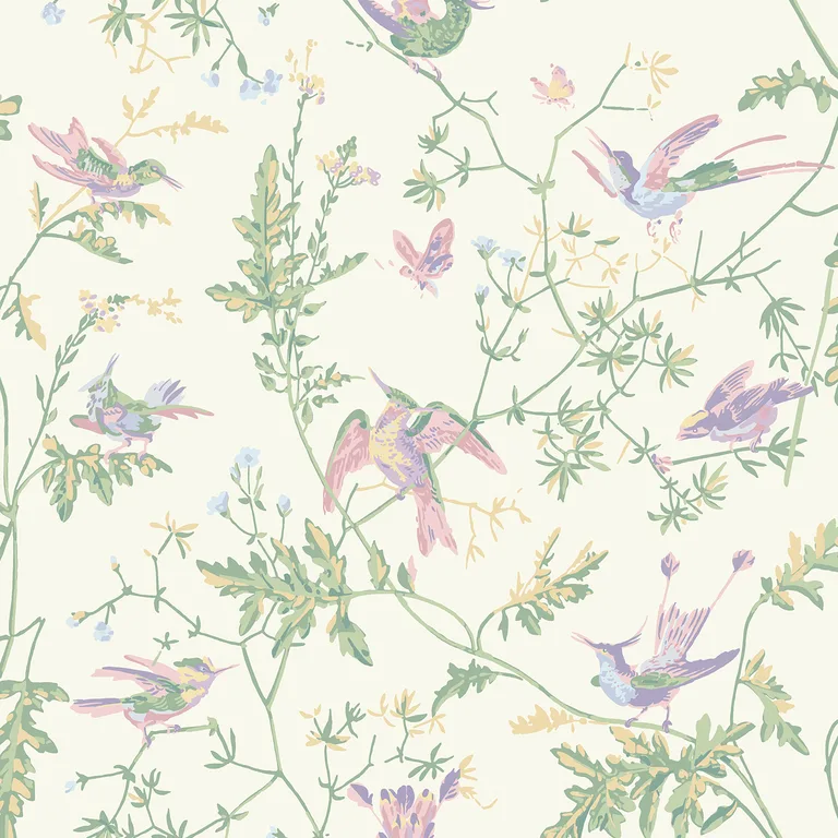 Cole & Son Hummingbirds in Blush Sage (124/1001.CS.0)